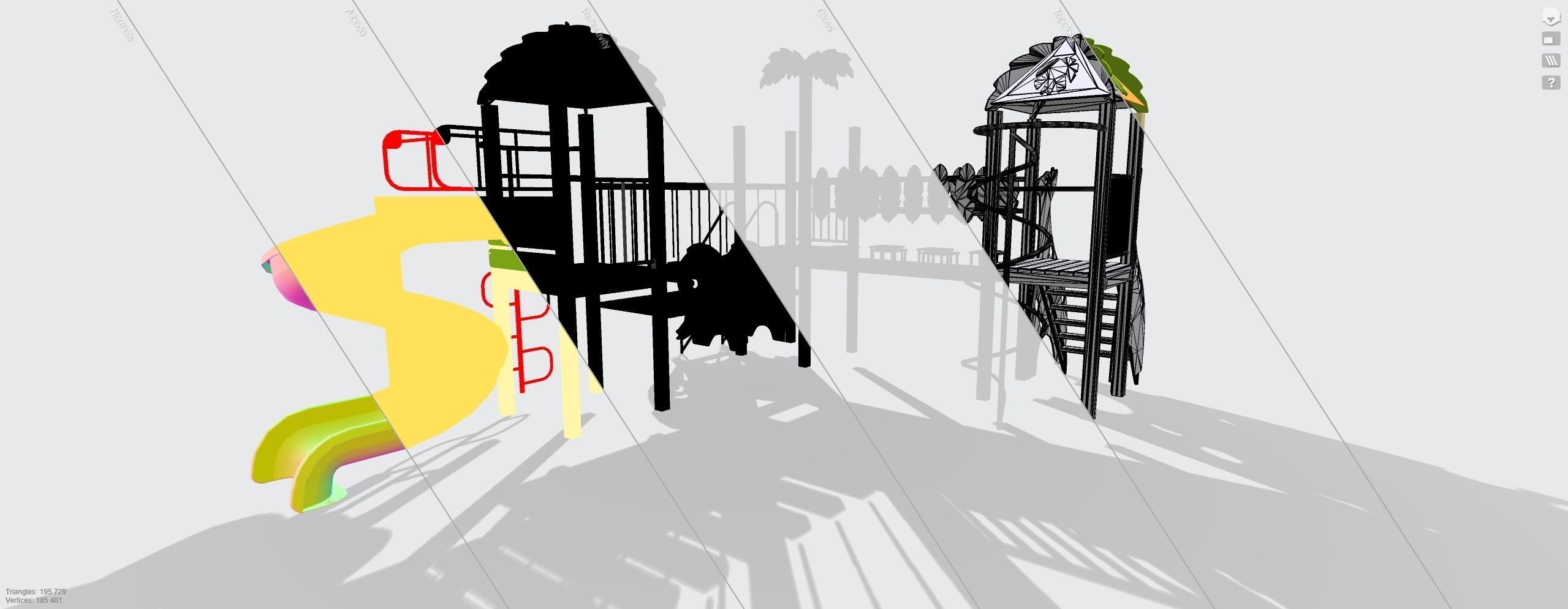 Playground for kids 3D model_9