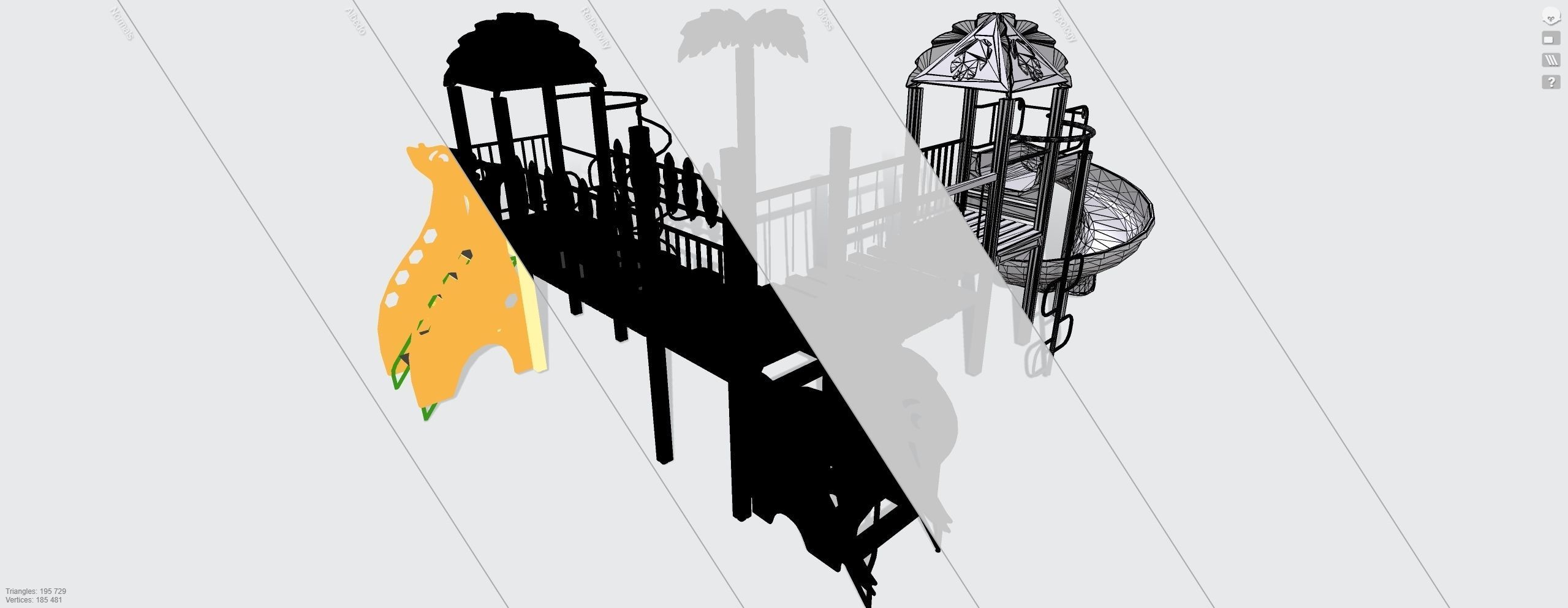 Playground for kids 3D model_12