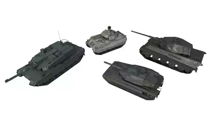 Military Vehicle Pack 05  Low-poly 3D model