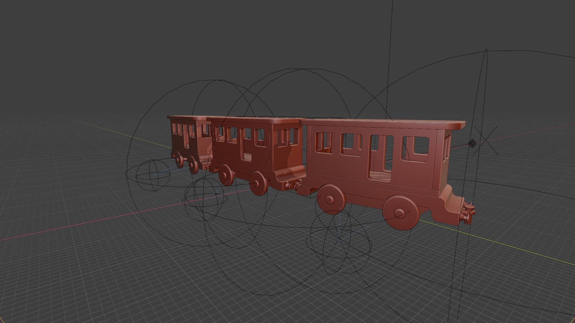 WOODEN LITTLE TRAIN CARRIAGE TOYS - RogueFilmProductions Low-poly 3D model_11