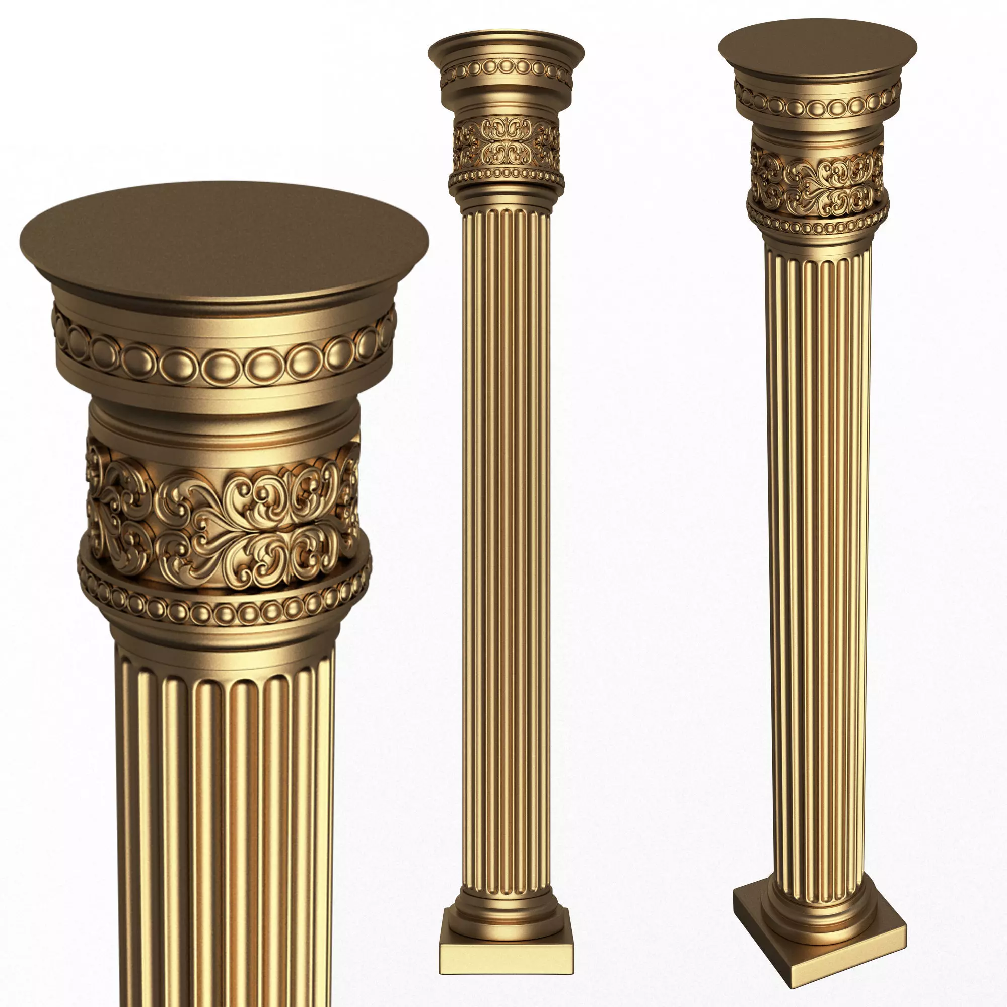 Column Capital 0803 Low-poly 3D model