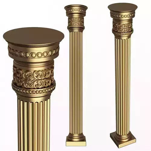 Column Capital 0803 Low-poly 3D model