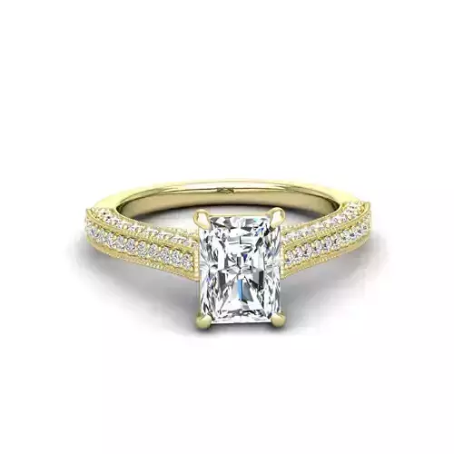 Engagement ring Sophia radiant 3D print model