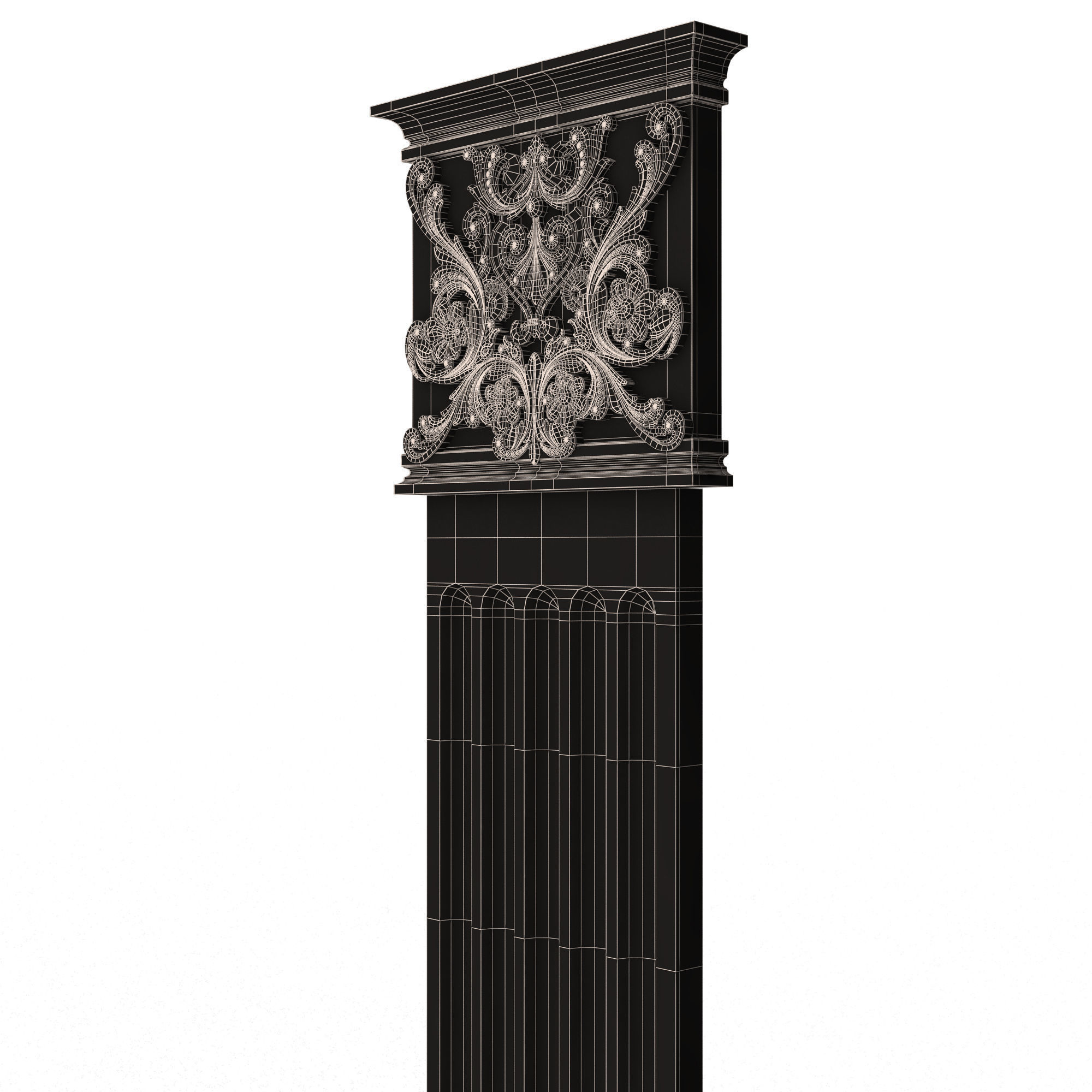 Column Capital 0901 Low-poly 3D model_14