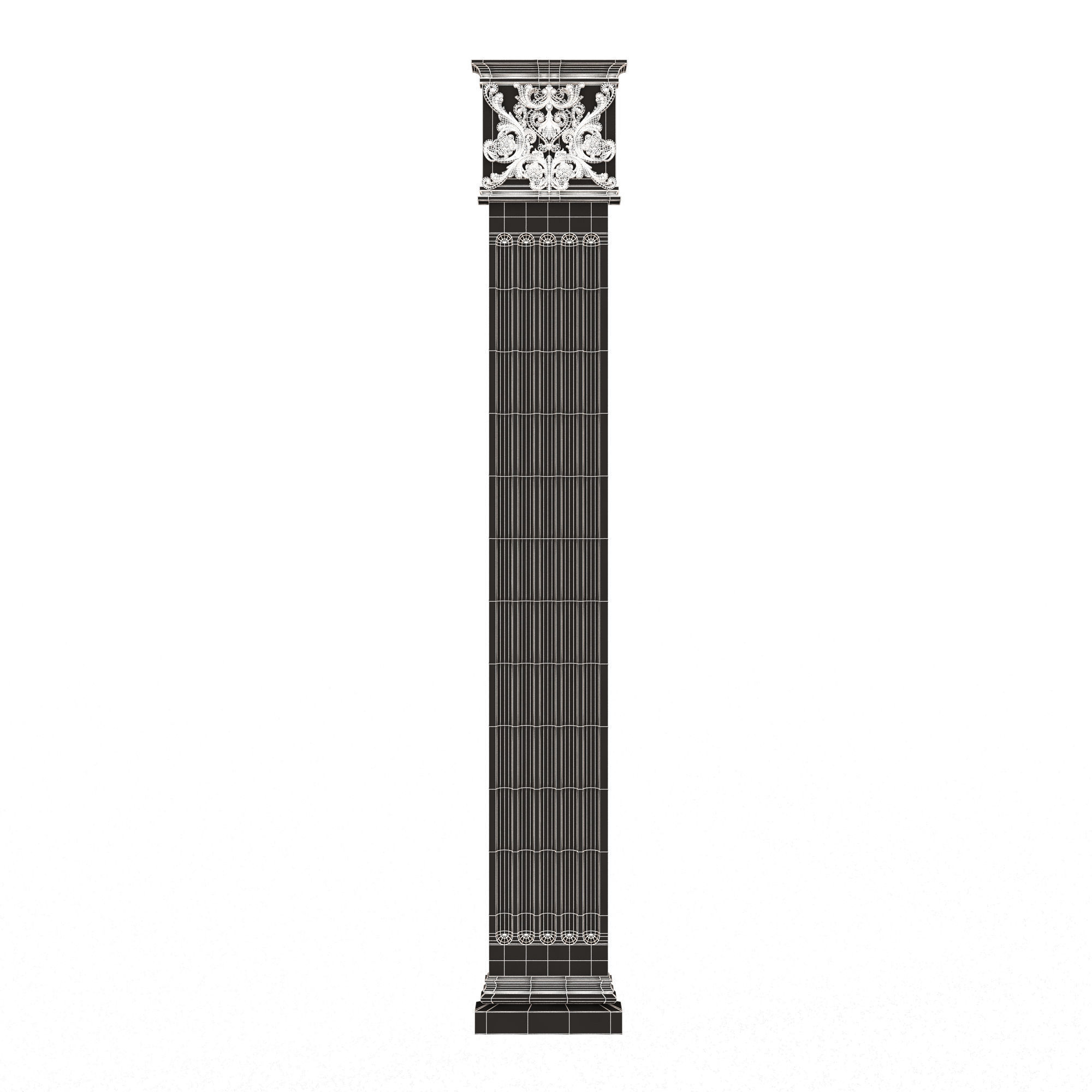 Column Capital 0901 Low-poly 3D model_12