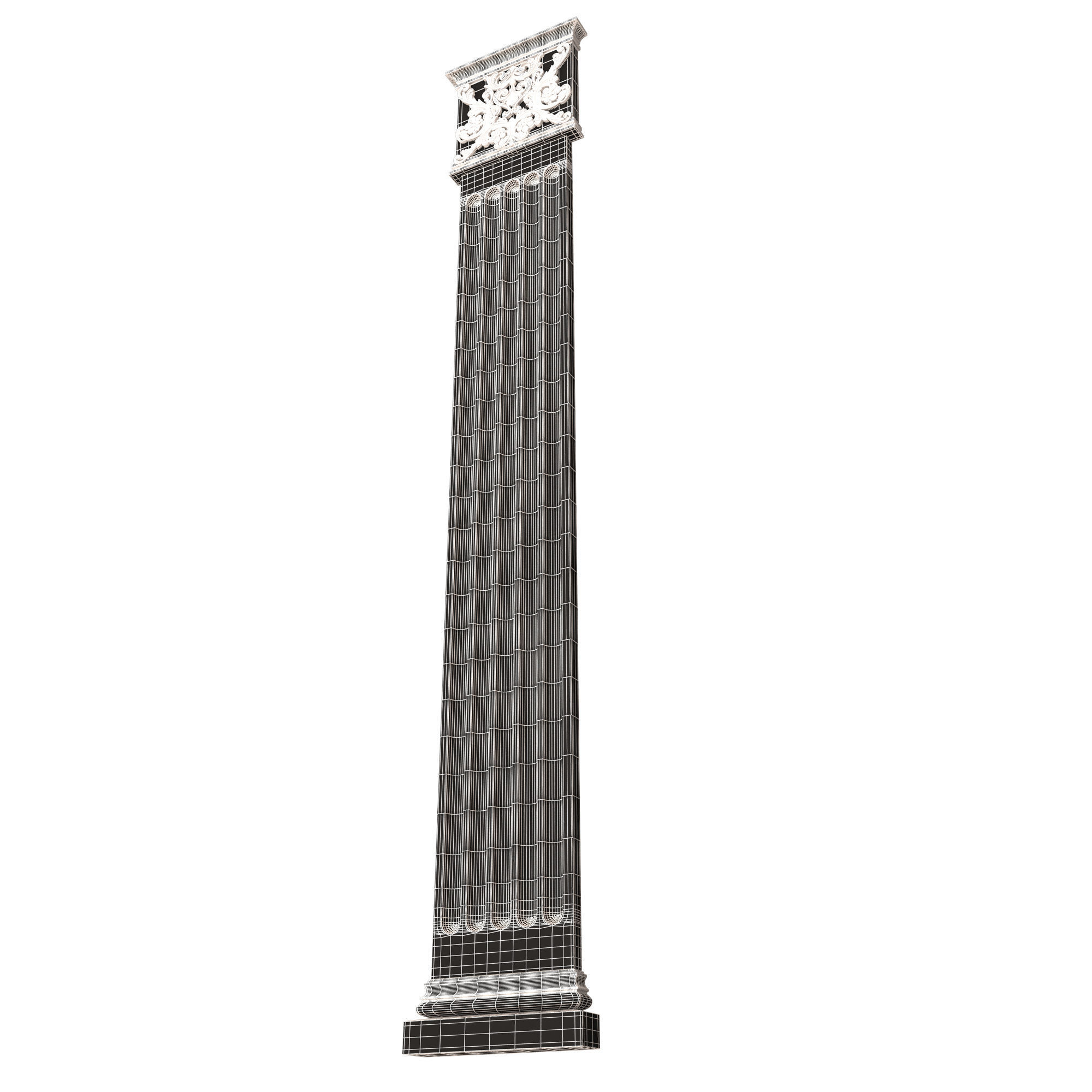 Column Capital 0901 Low-poly 3D model_10