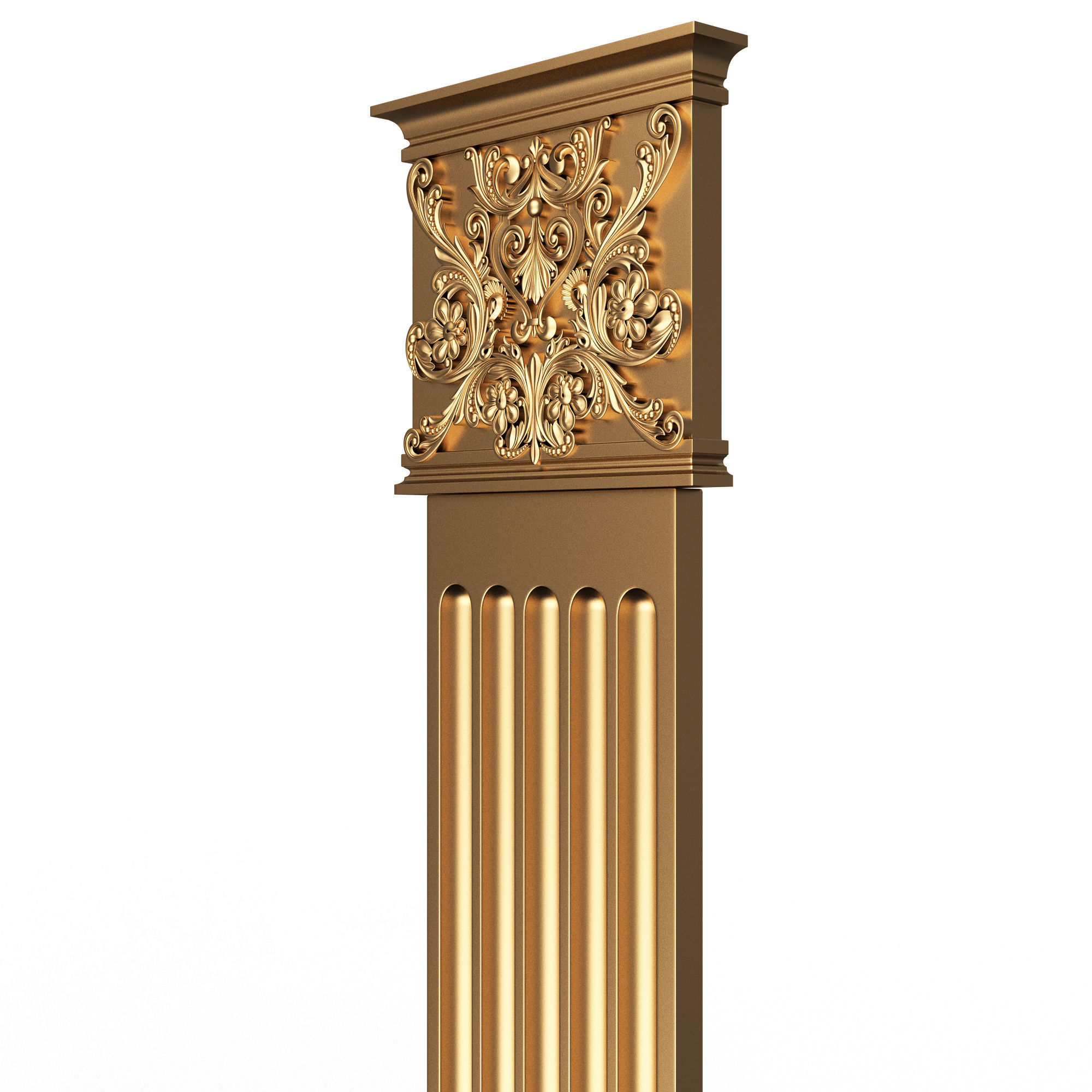 Column Capital 0901 Low-poly 3D model_2