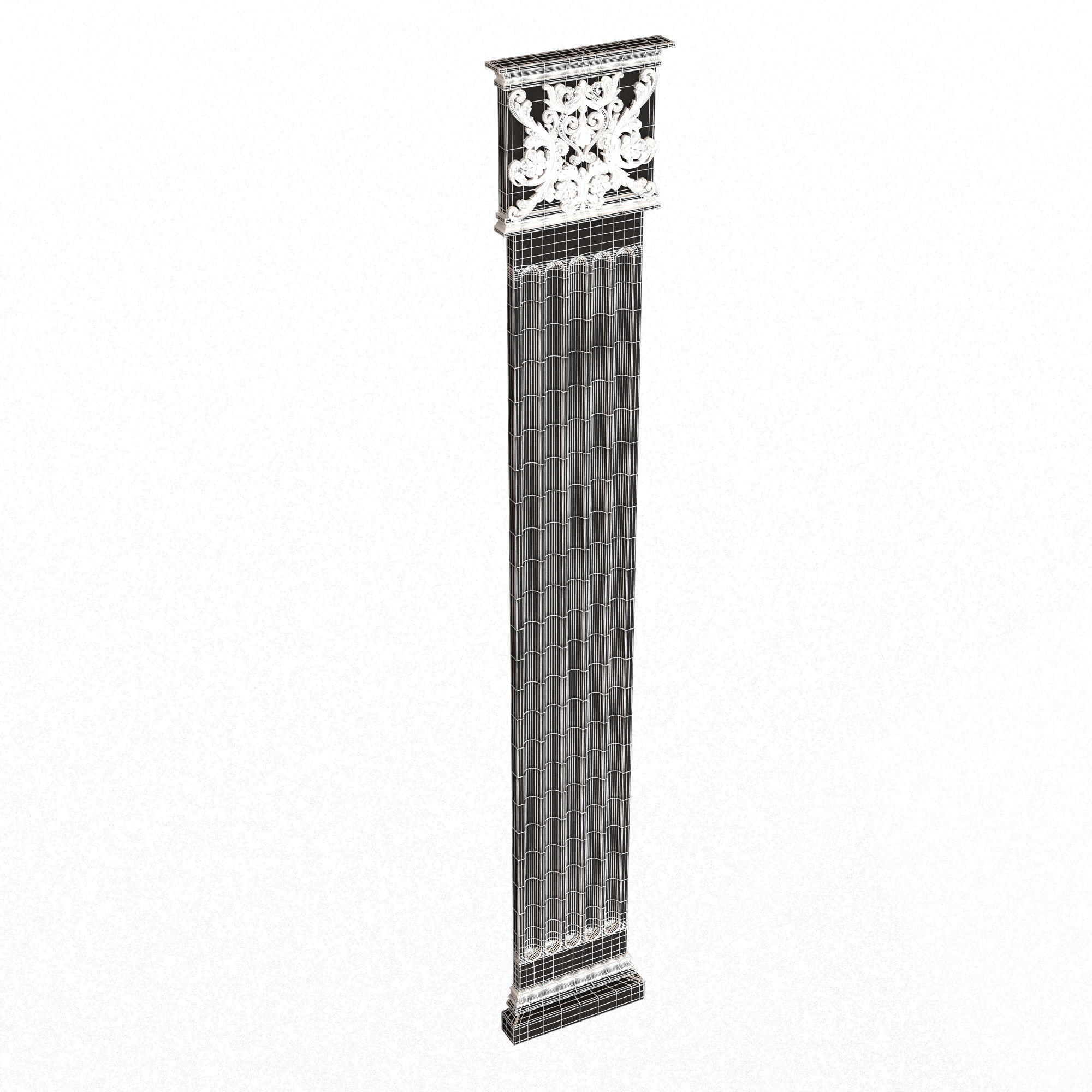 Column Capital 0901 Low-poly 3D model_7
