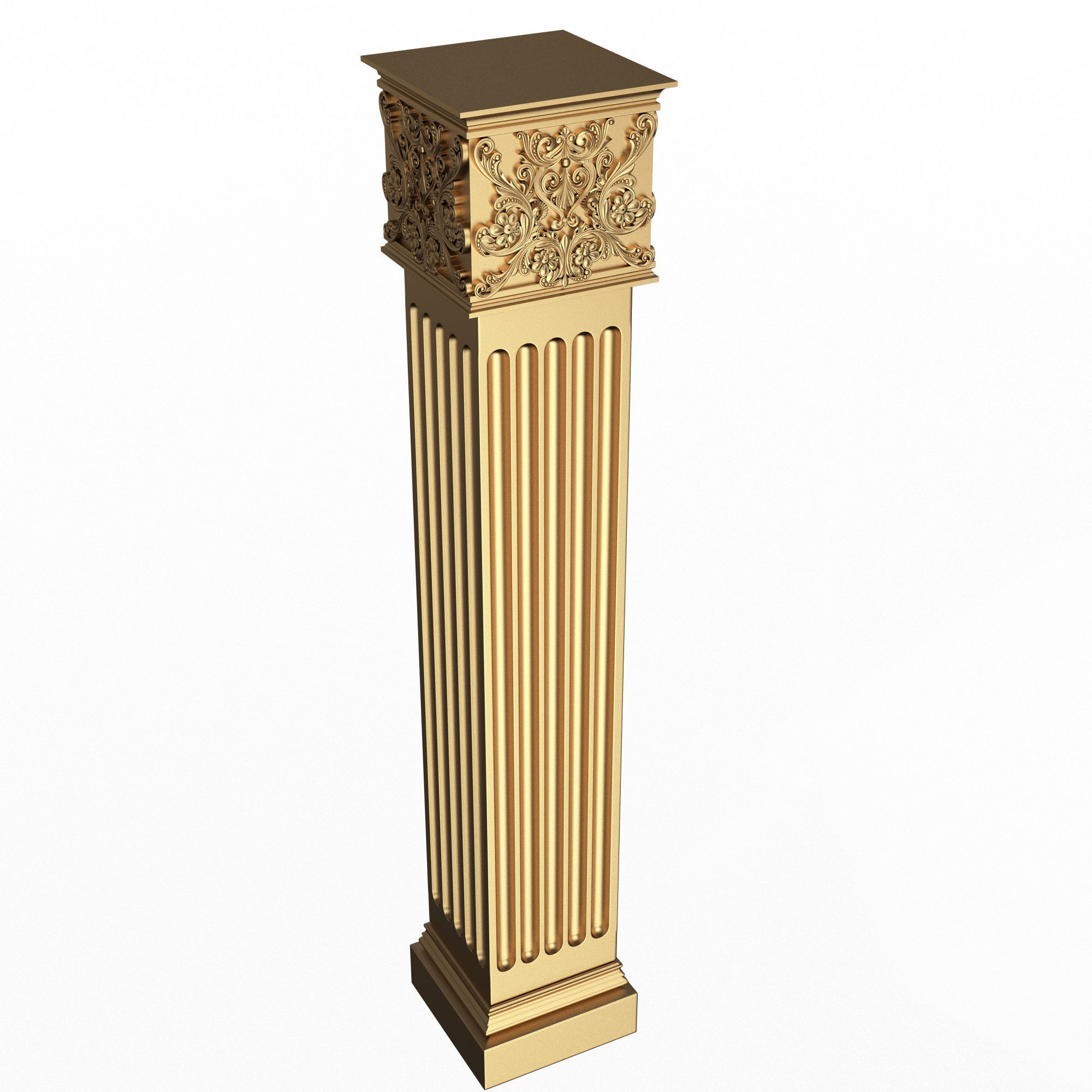 Column Capital 0902 Low-poly 3D model_5