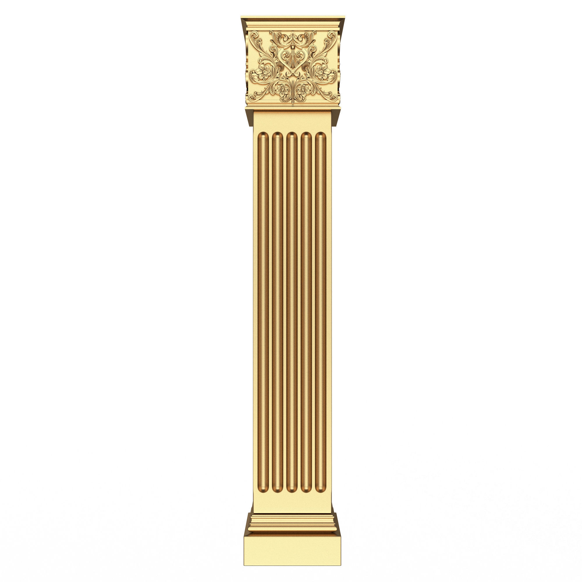 Column Capital 0902 Low-poly 3D model_4