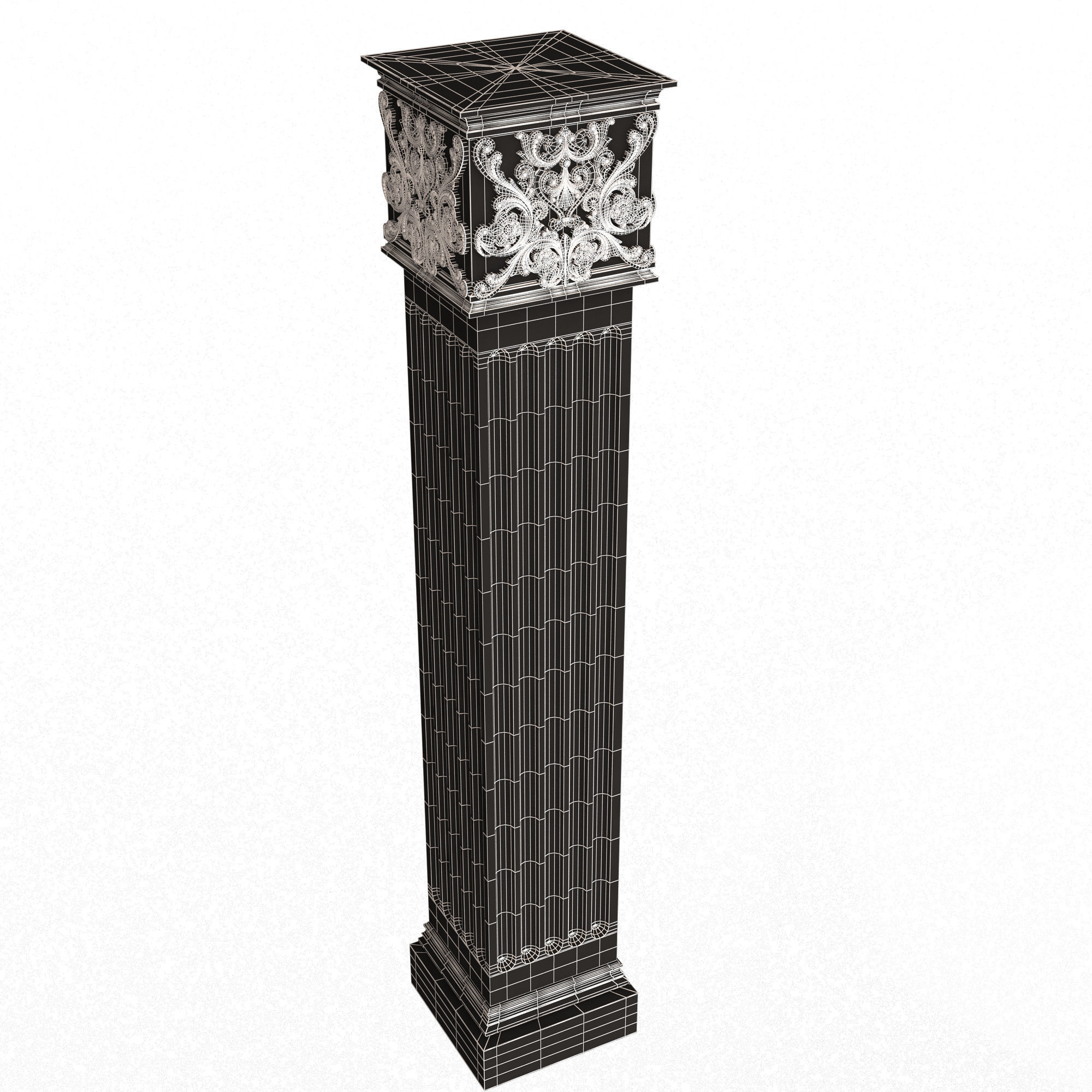 Column Capital 0902 Low-poly 3D model_13