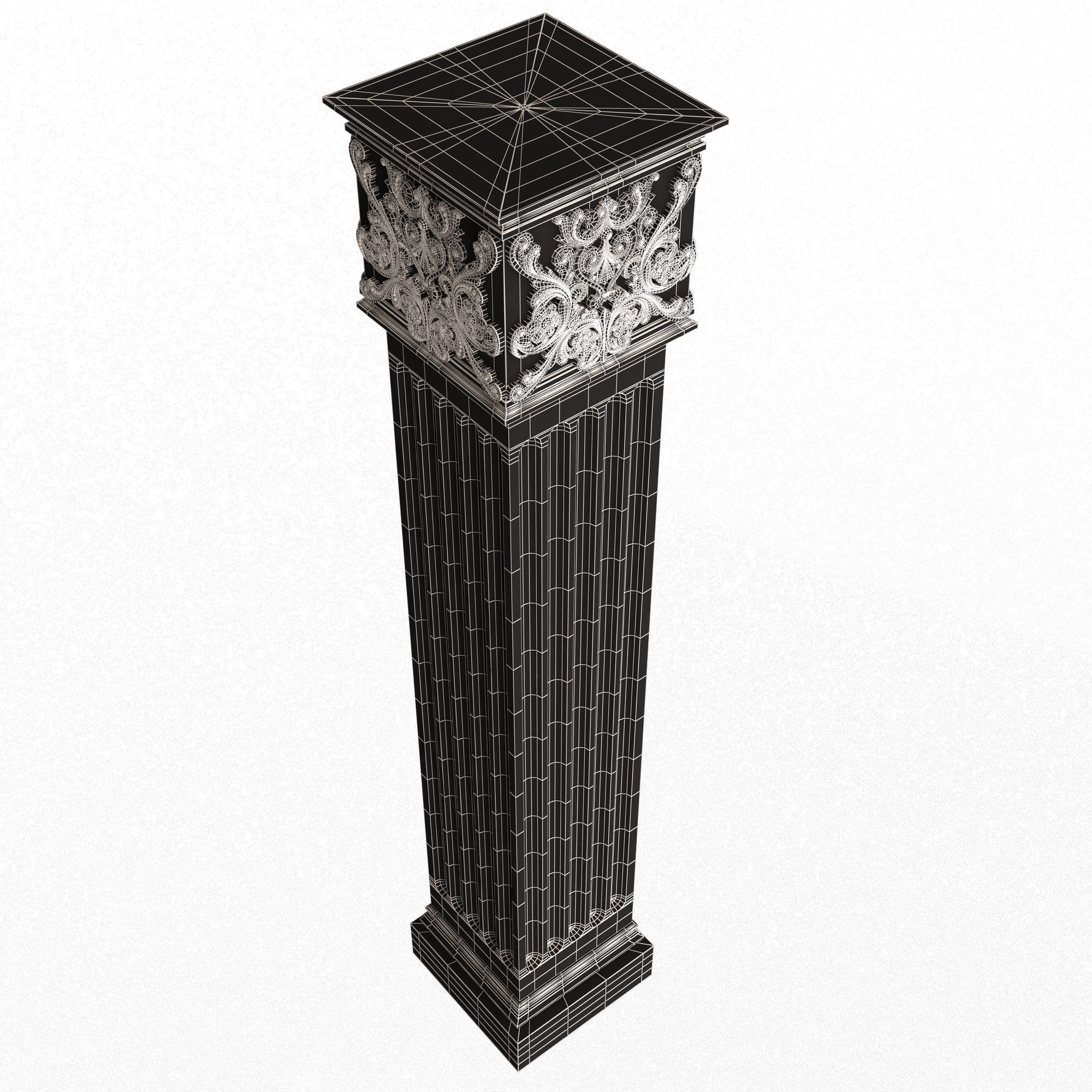 Column Capital 0902 Low-poly 3D model_15