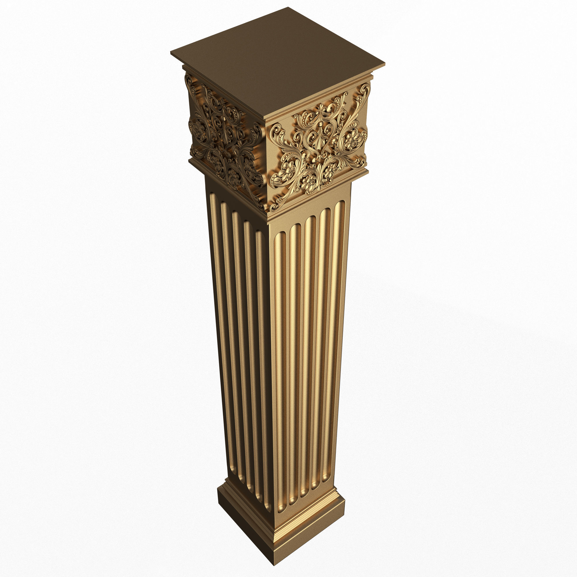Column Capital 0902 Low-poly 3D model_1