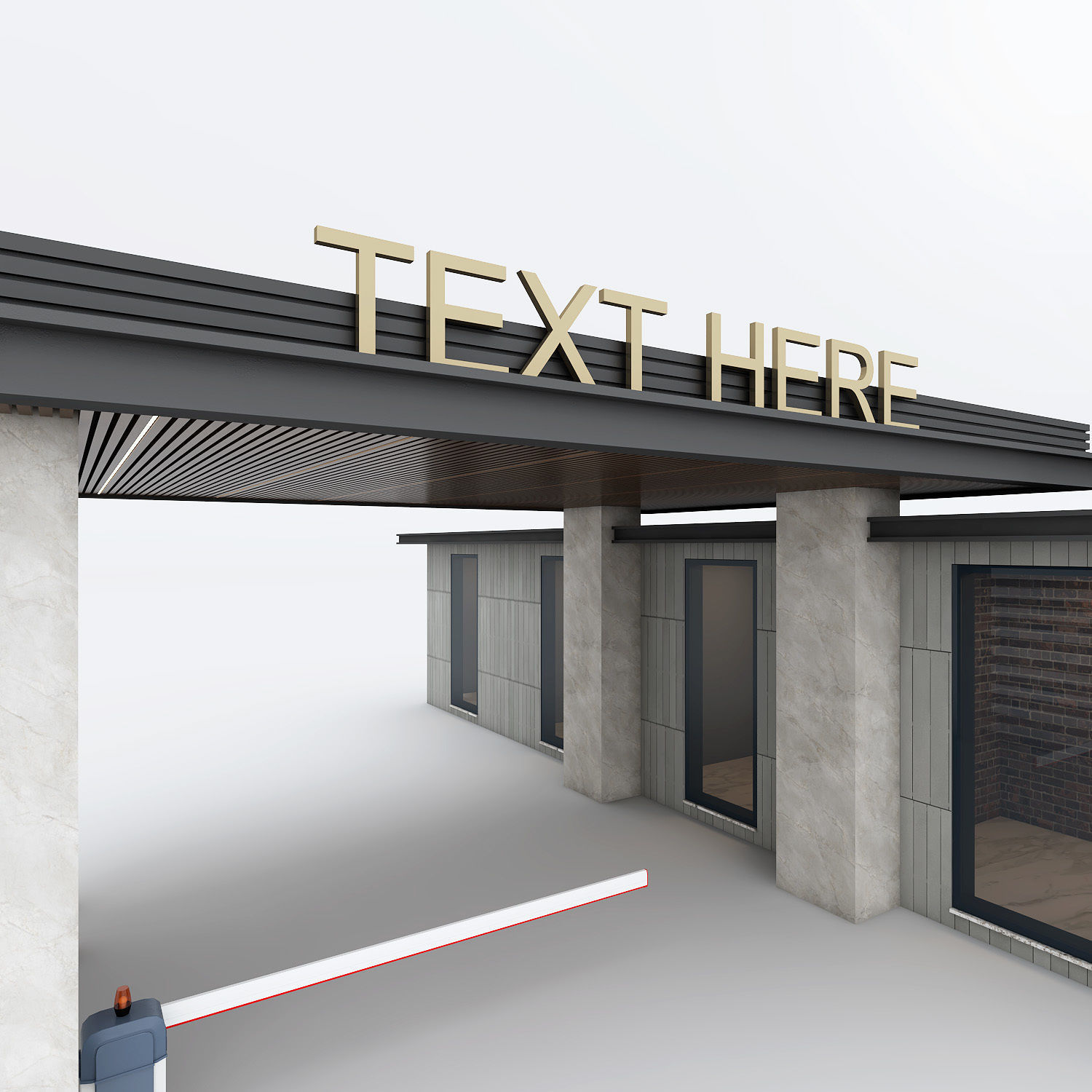 Security entrance gate 3D model | CGTrader