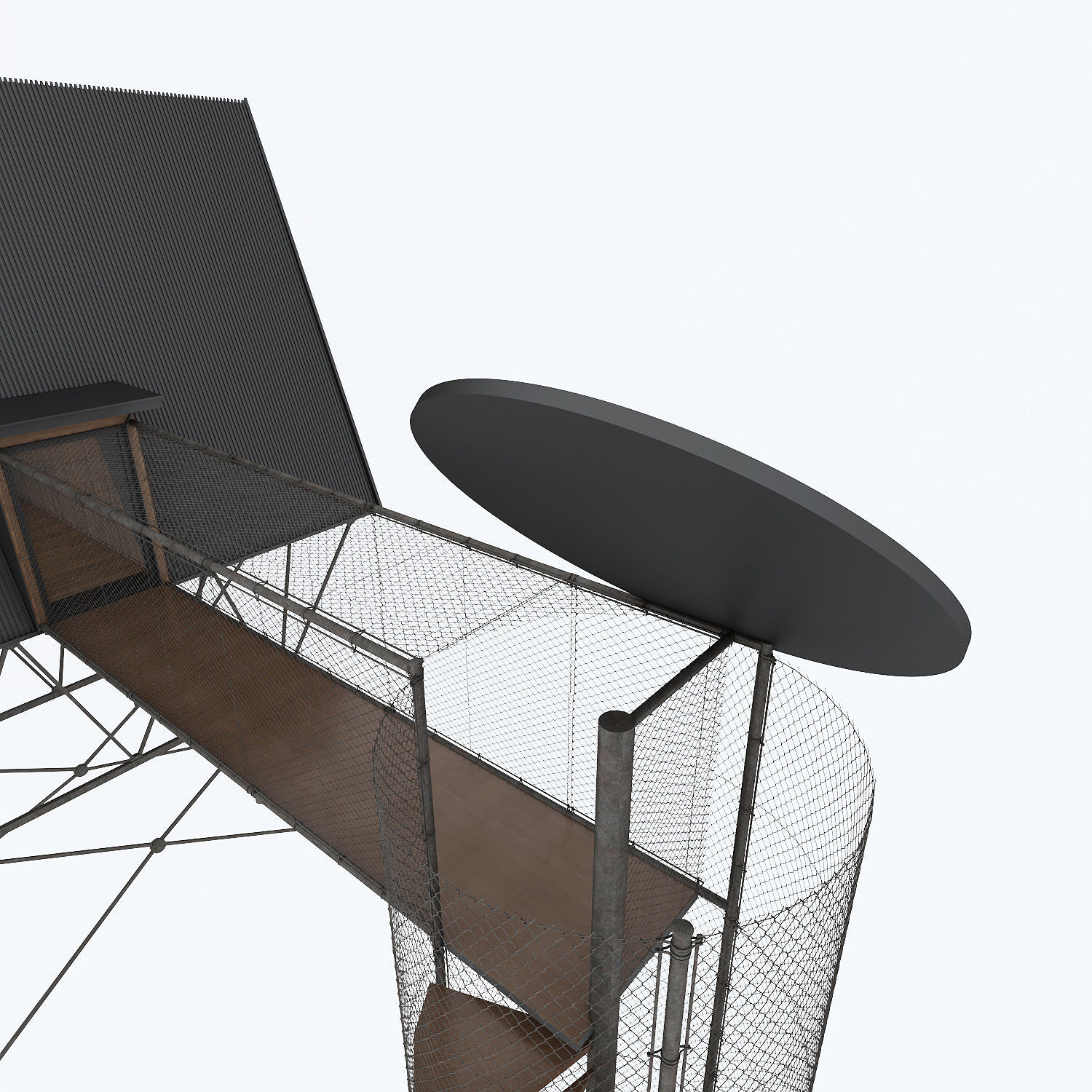 Modern Bungalow House 3D model_4