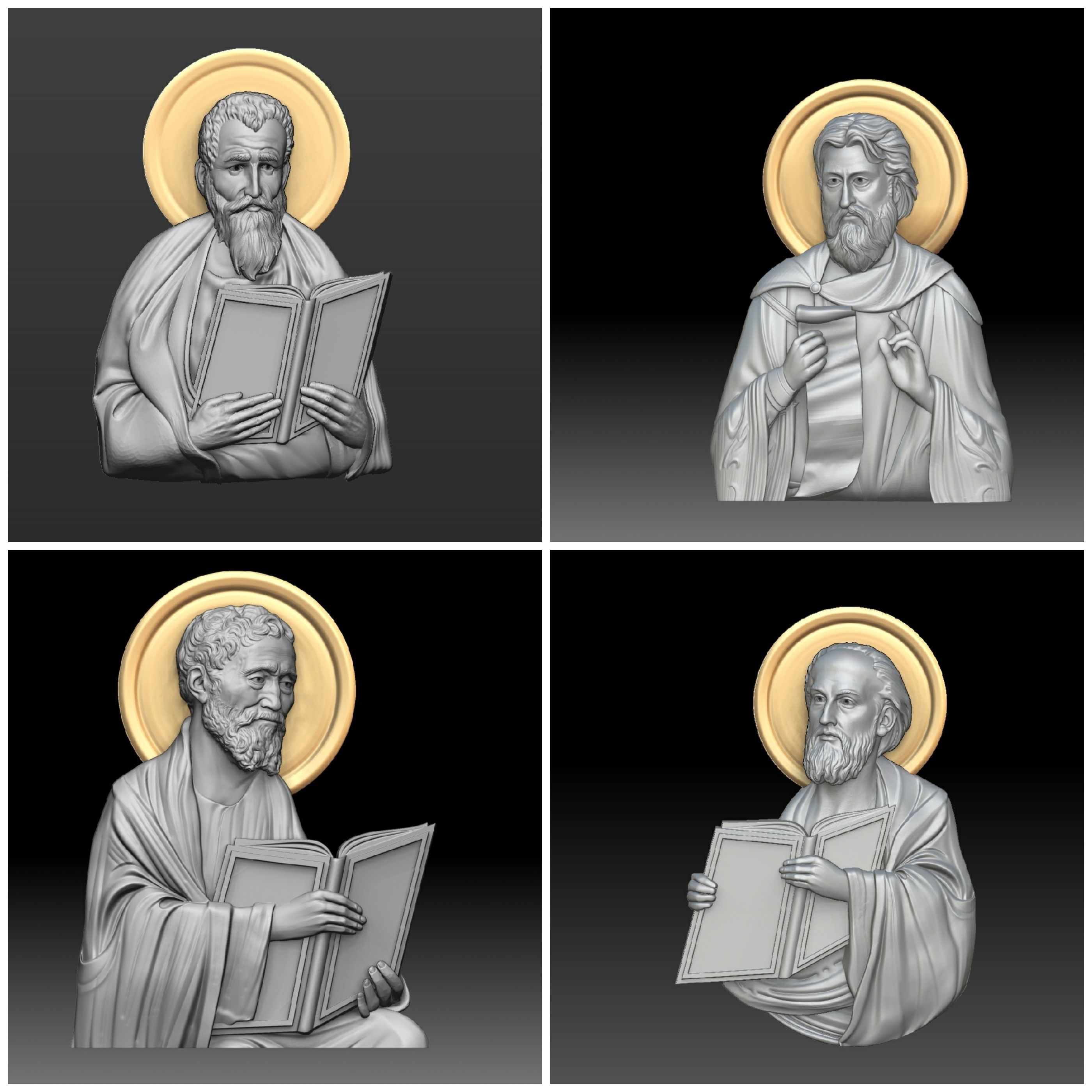the Four Evangelists 3D Model Collection_1