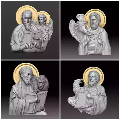 the Four Evangelists 3D Model Collection