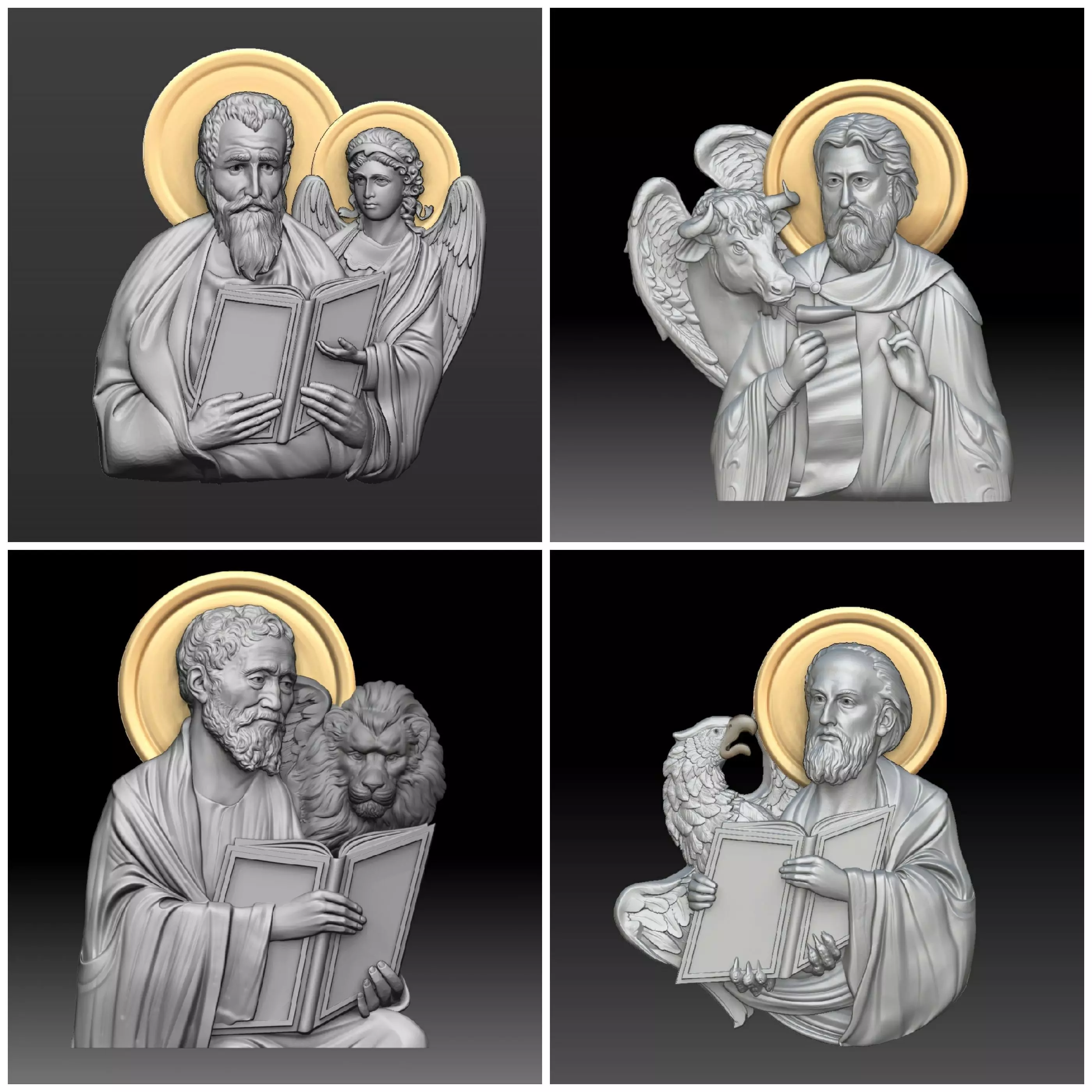 the Four Evangelists 3D Model Collection_0
