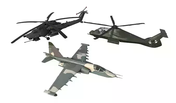 Military Vehicle Pack 07 Low-poly 3D model