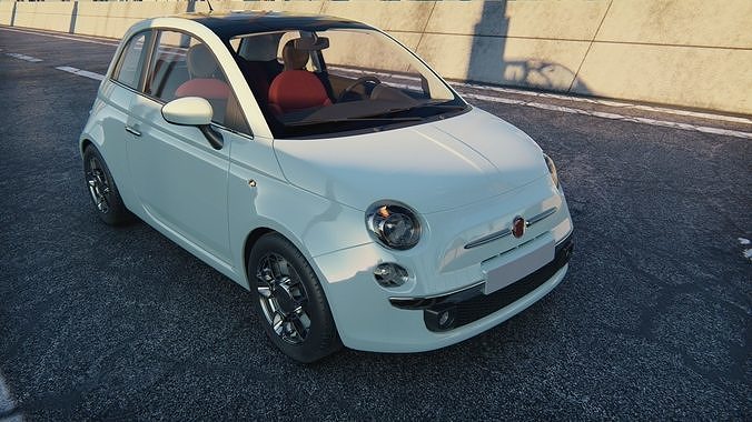 Fiat 500 High Detailed 3D Model  3D model