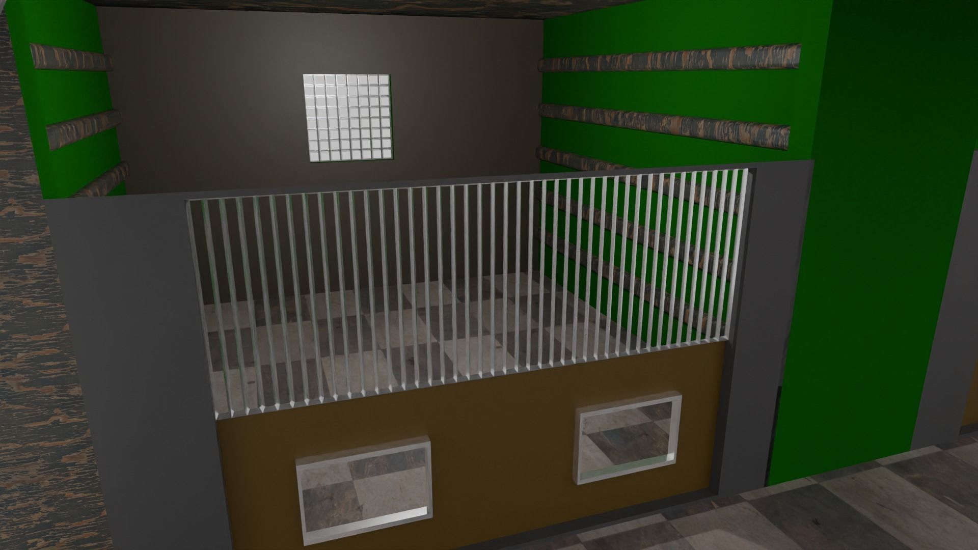 Horse Stable Low-poly 3D model_2