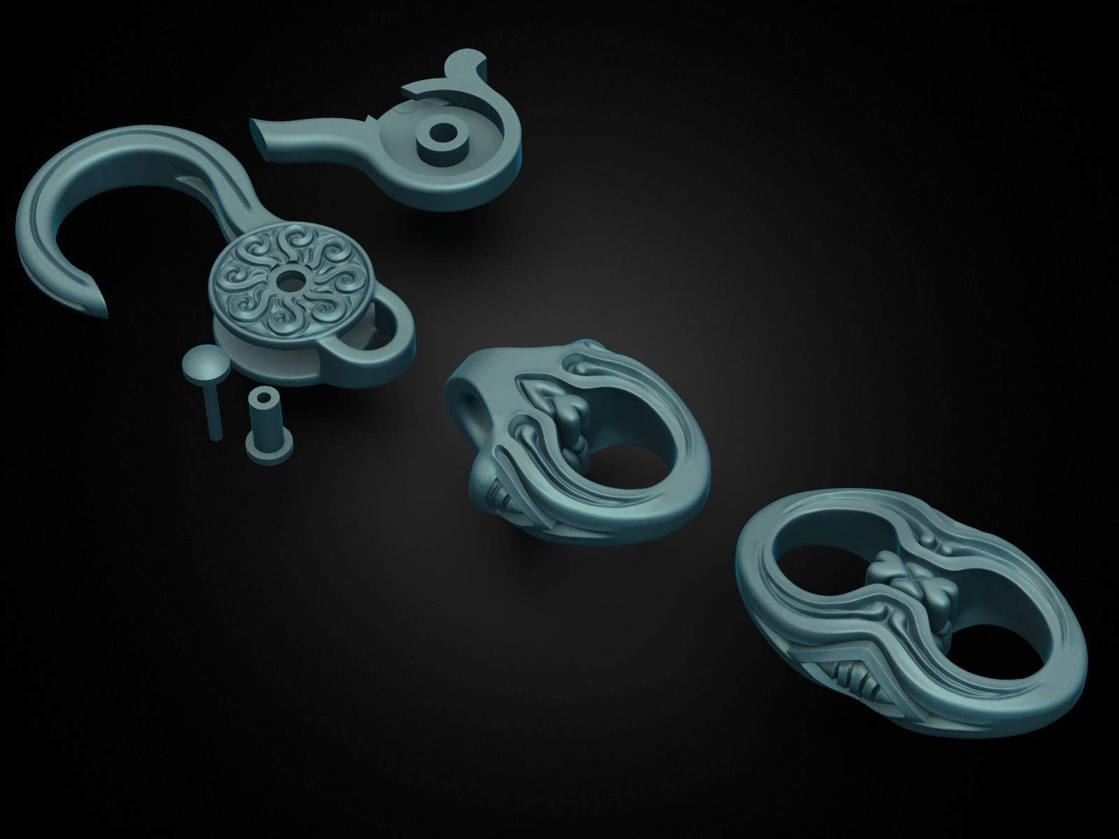 Bracelet for a real biker 9 3D print model_5