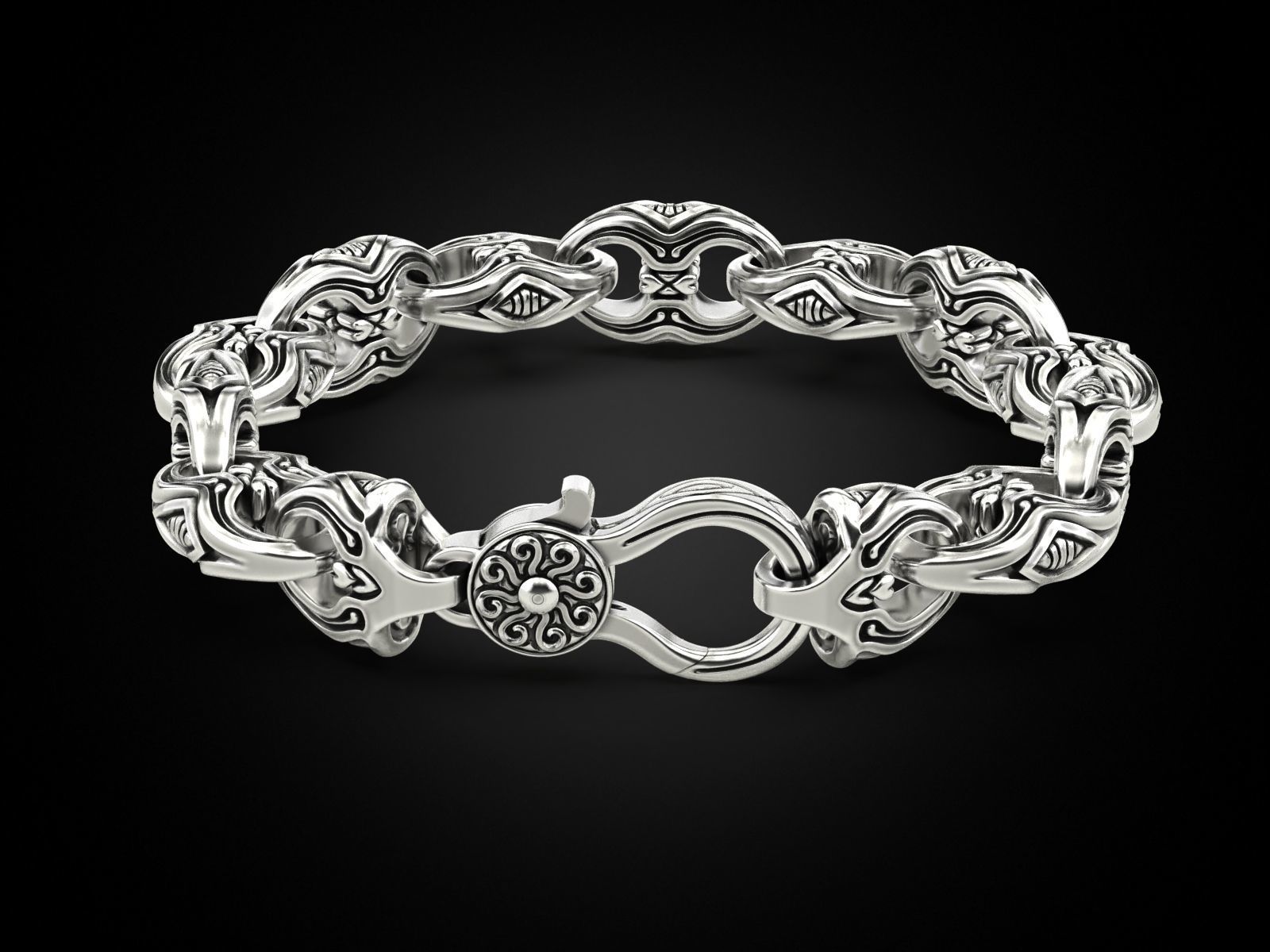 Bracelet for a real biker 9 3D print model_1