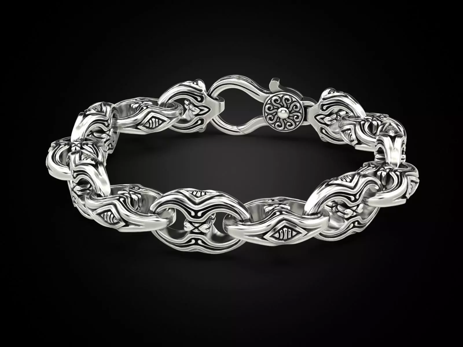 Bracelet for a real biker 9 3D print model_0