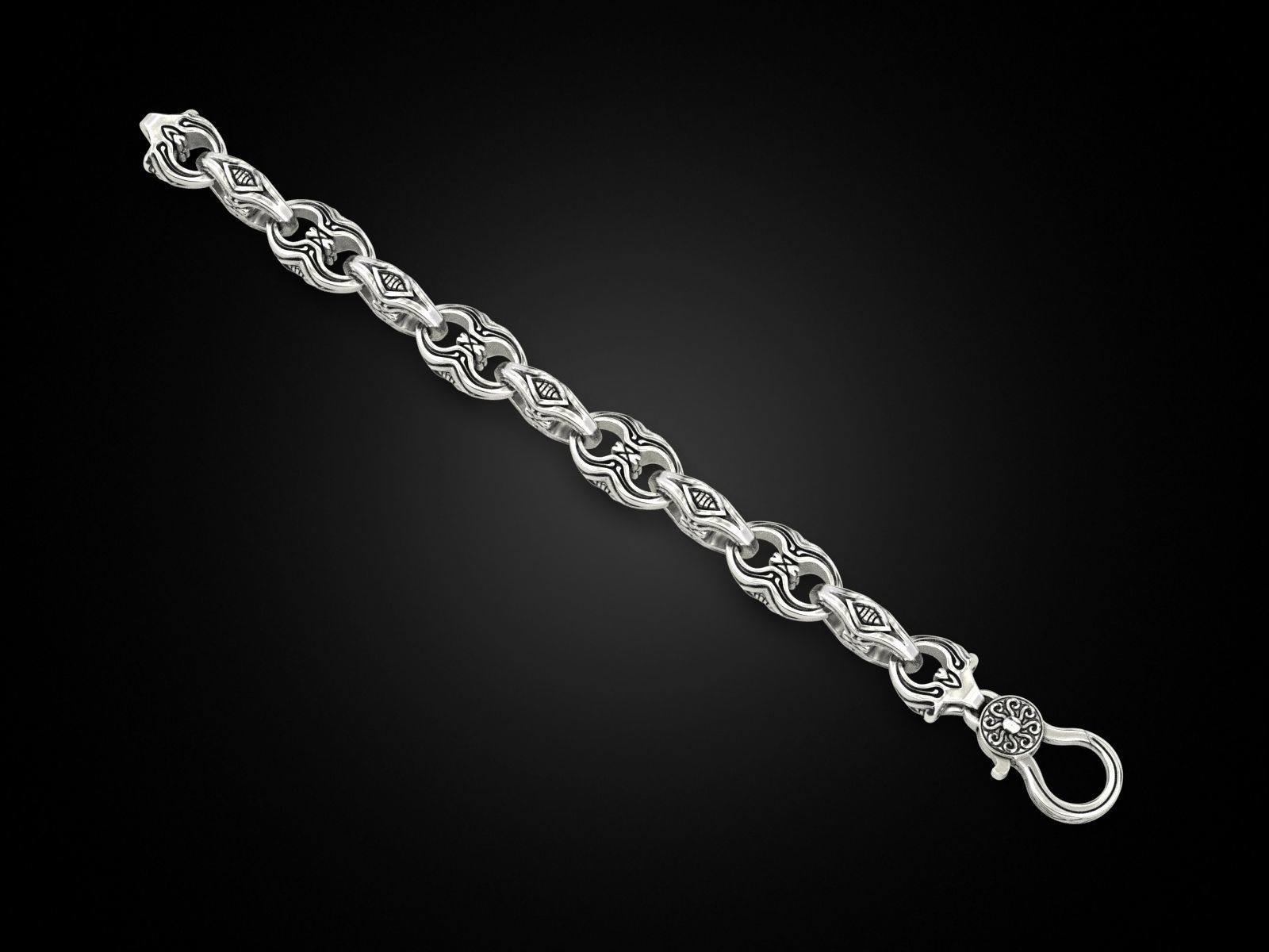 Bracelet for a real biker 9 3D print model_4