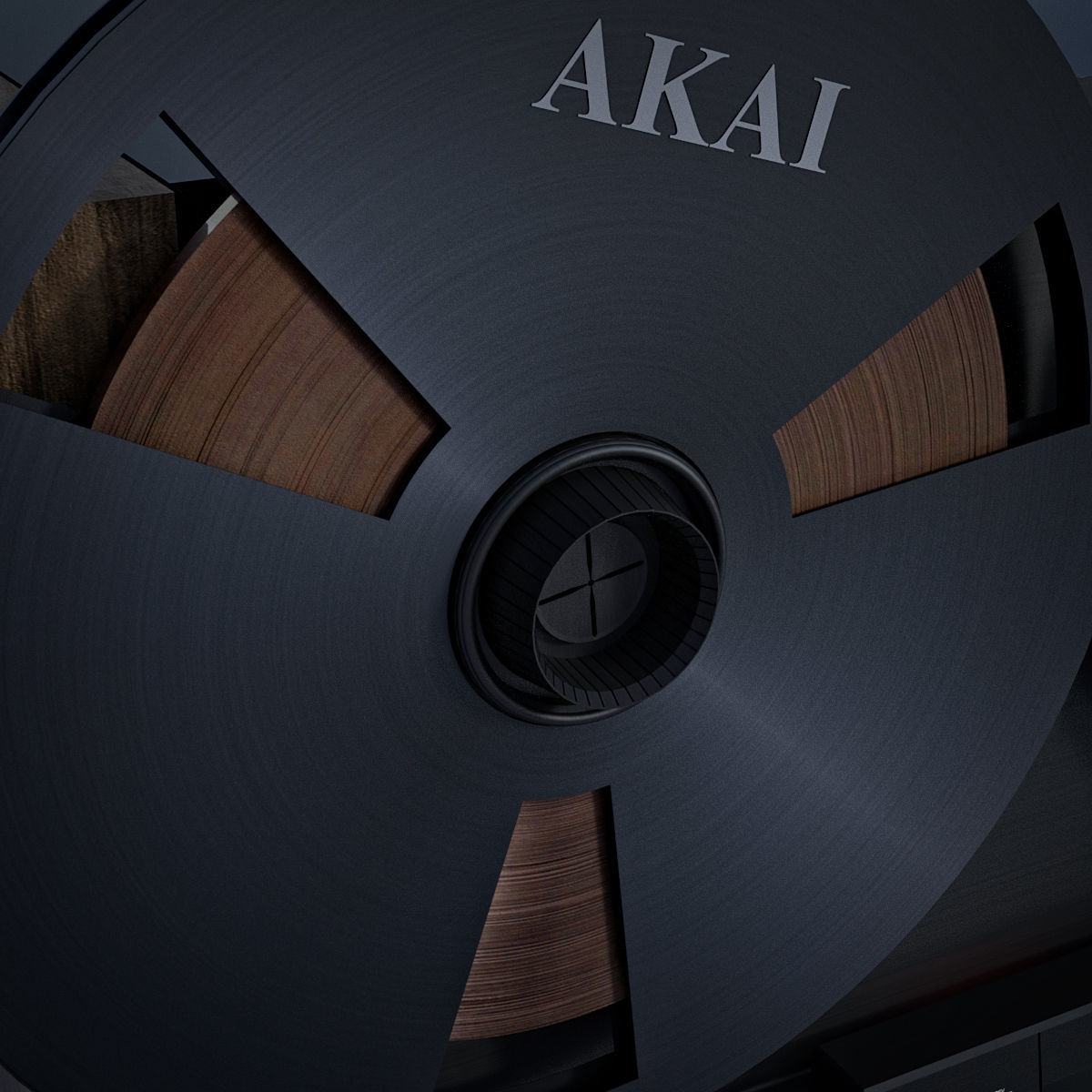 Akai GX-747 Reel-to-Reel Tape Recorder 3D model_3