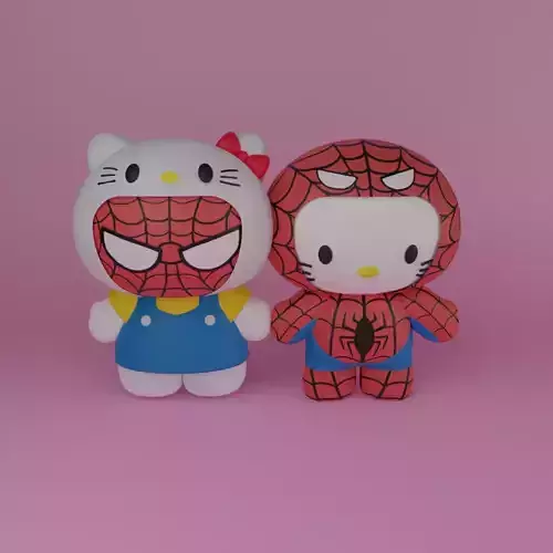 Hello Kitty and Spiderman