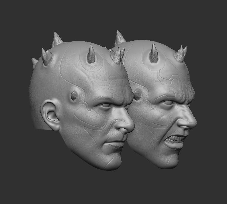 Darth Maul - Headsculpt for Action Figure 3D print model_1
