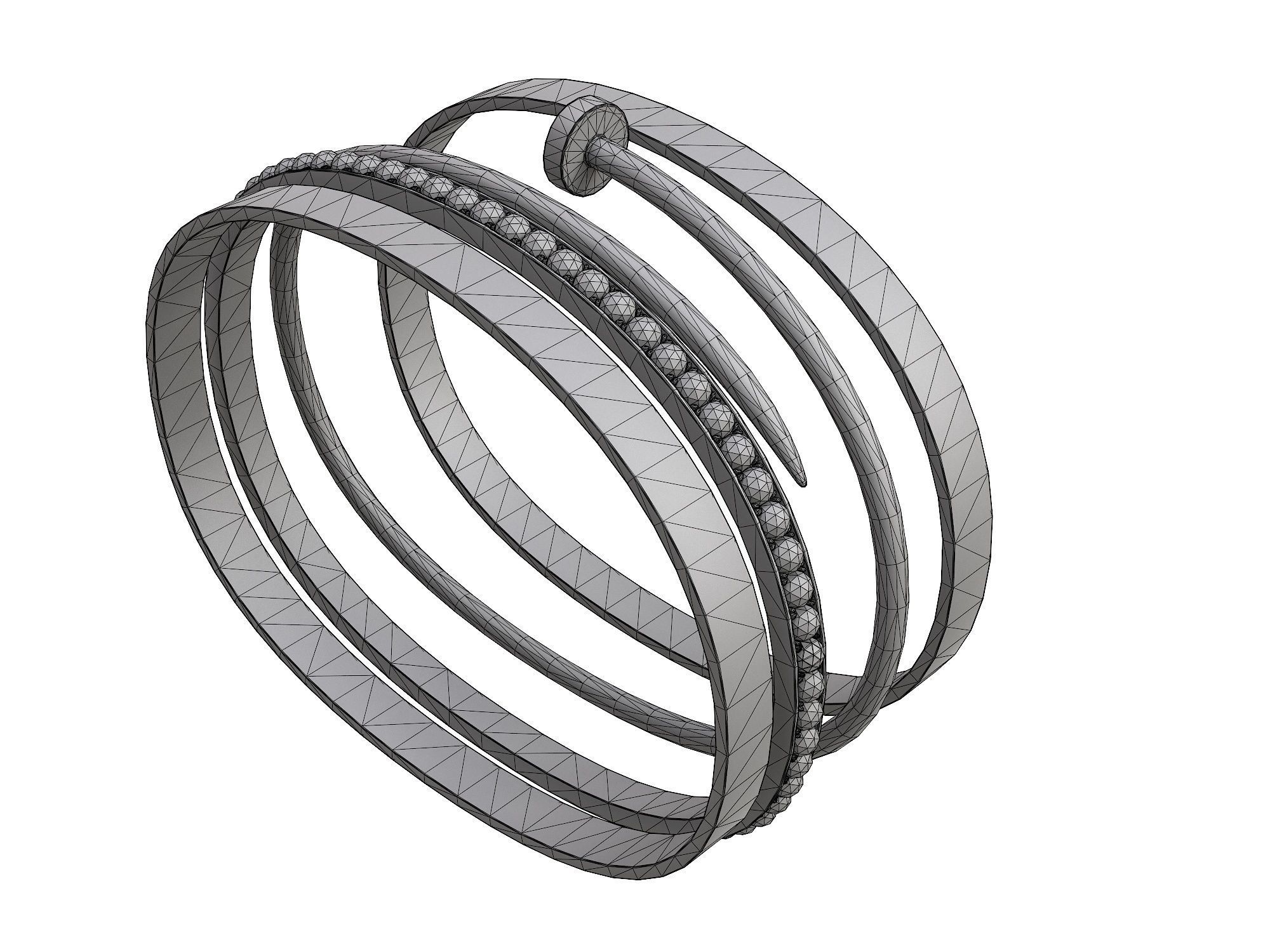 Bracelets Jewelry Fashion Set 1 Low-poly 3D model_11