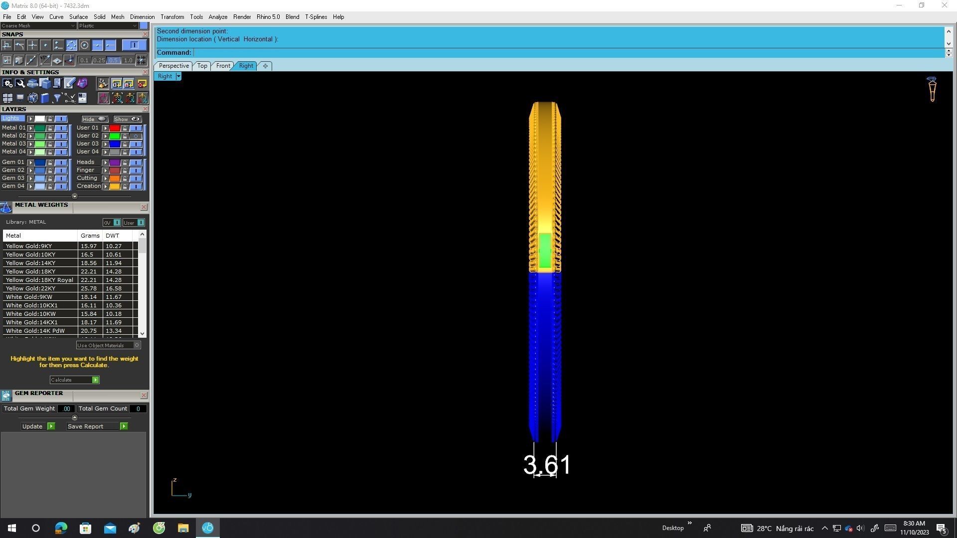 A7432 24K Gold Bangle Bracelets for Women 3D Model 3D print model_7