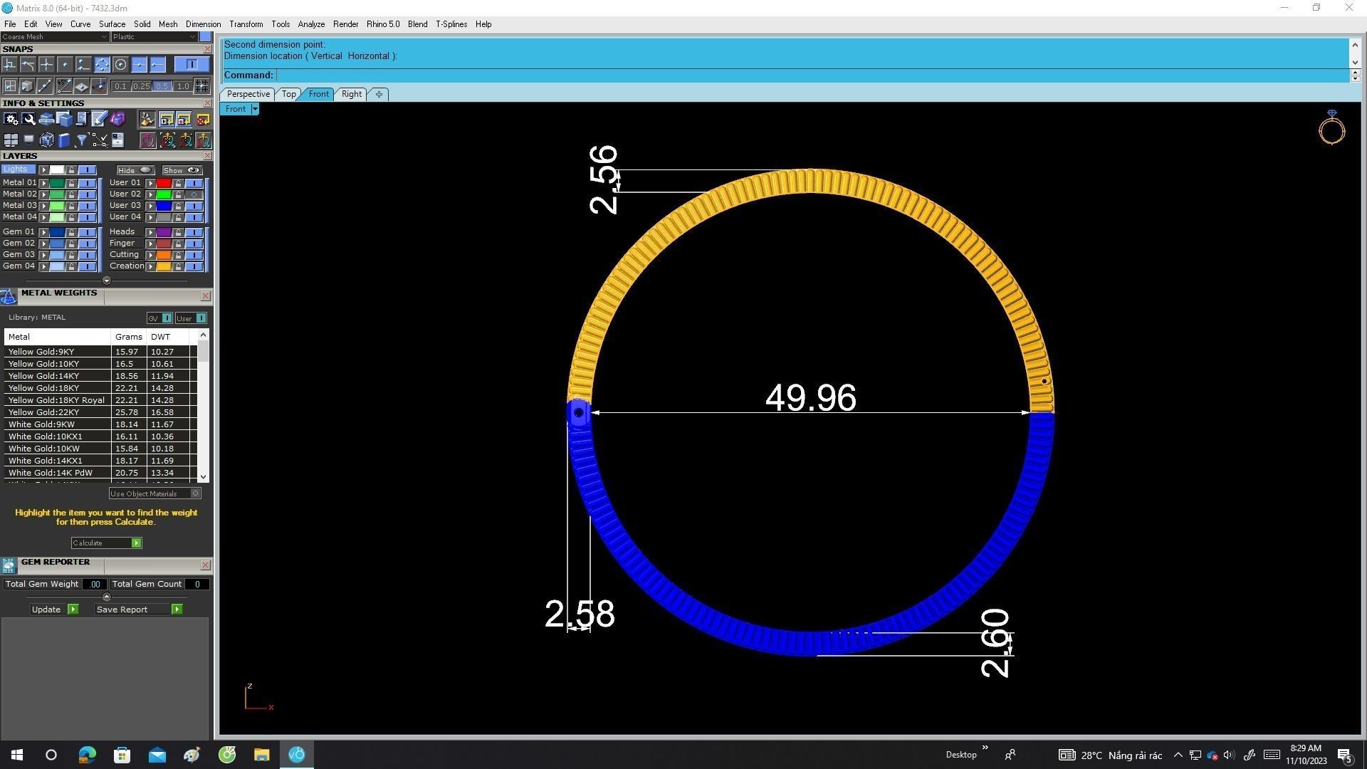 A7432 24K Gold Bangle Bracelets for Women 3D Model 3D print model_6