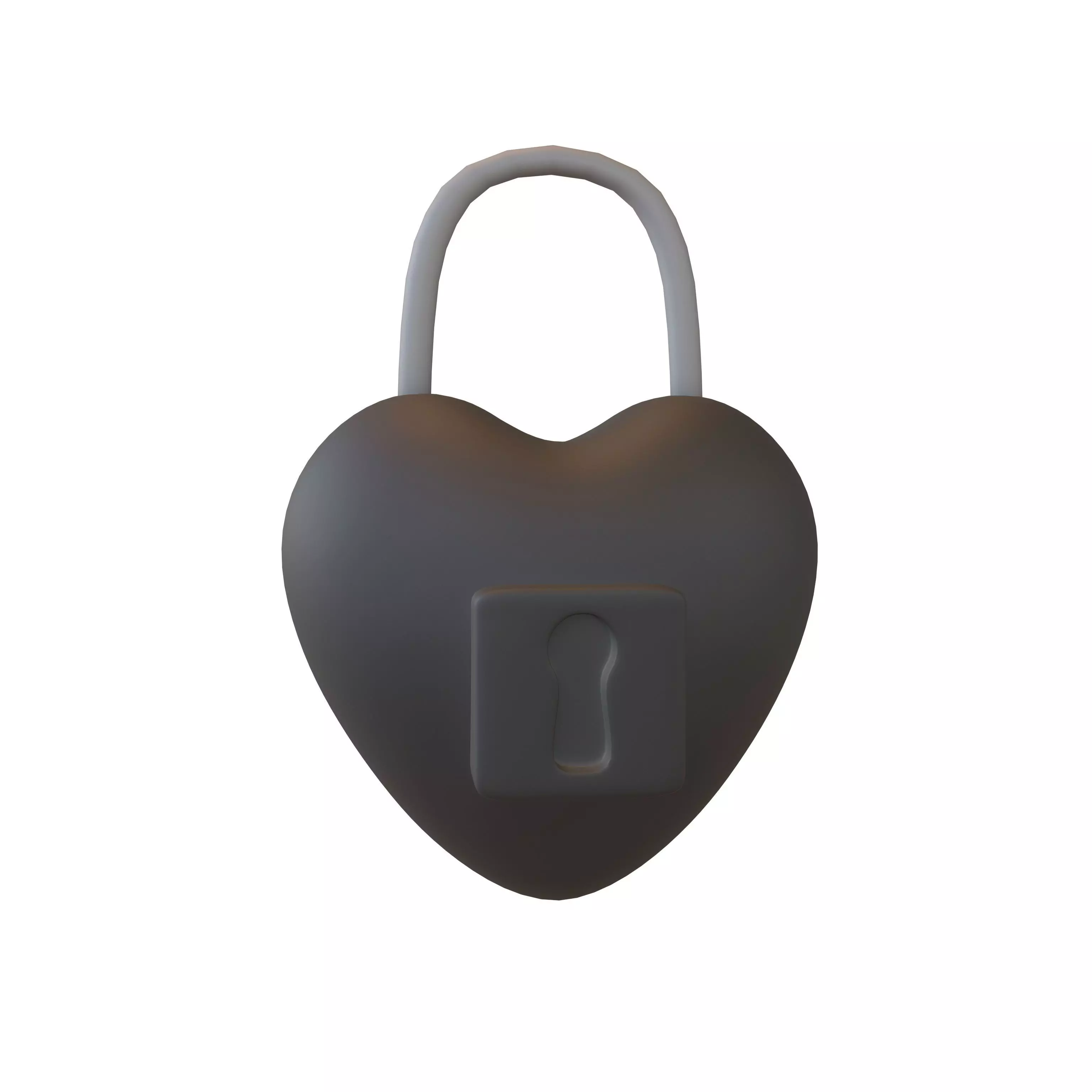 Heart Lock v1 002 Low-poly 3D model_0