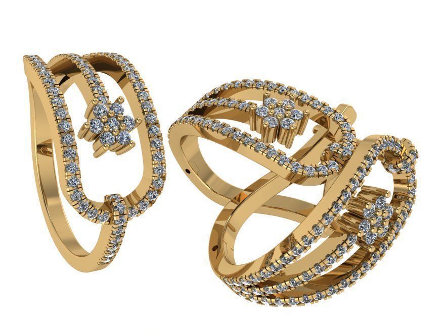 Star Earring Ring Set 0429 3D print model_1