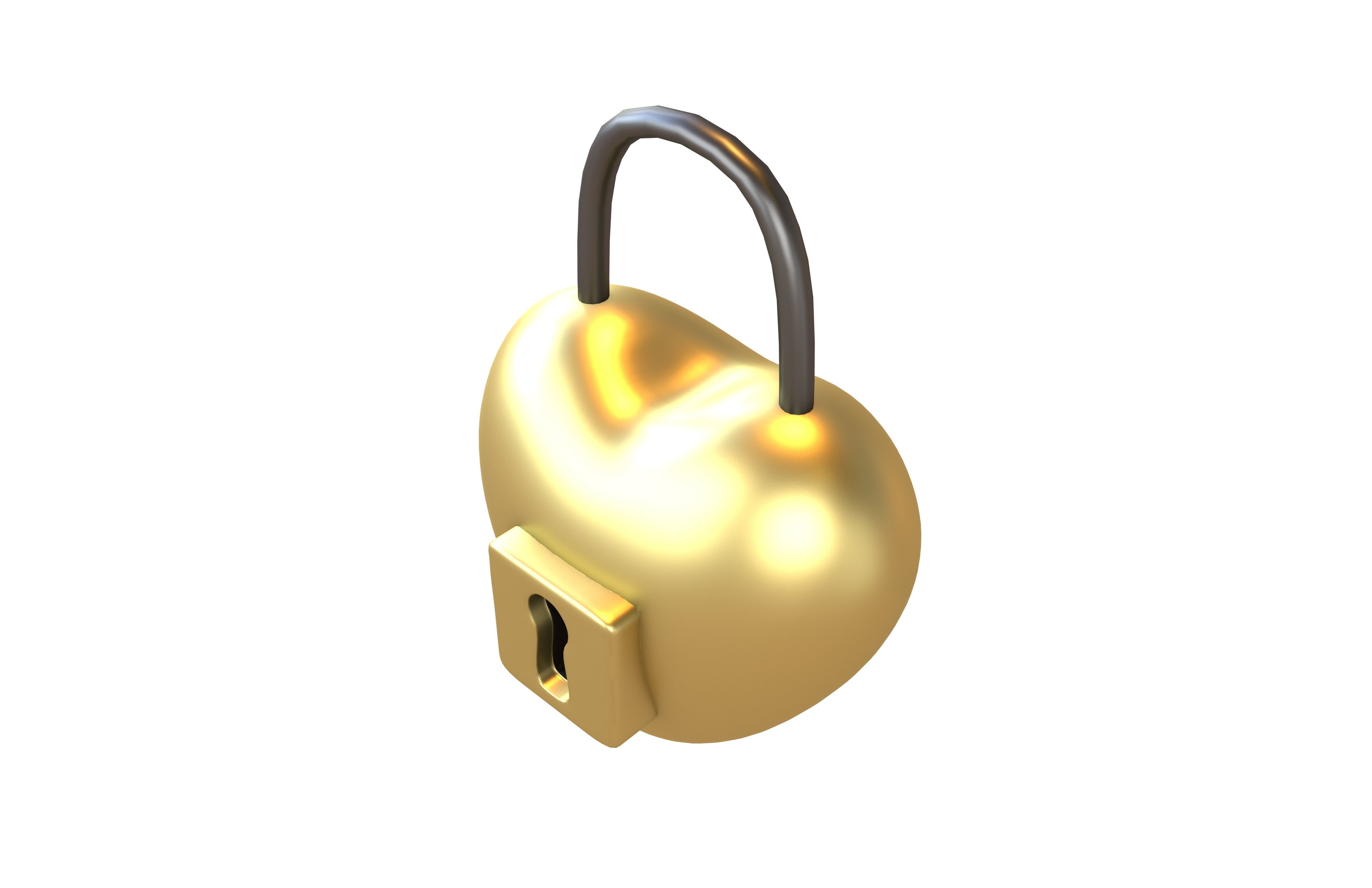 Heart Lock v1 010 Low-poly 3D model_2