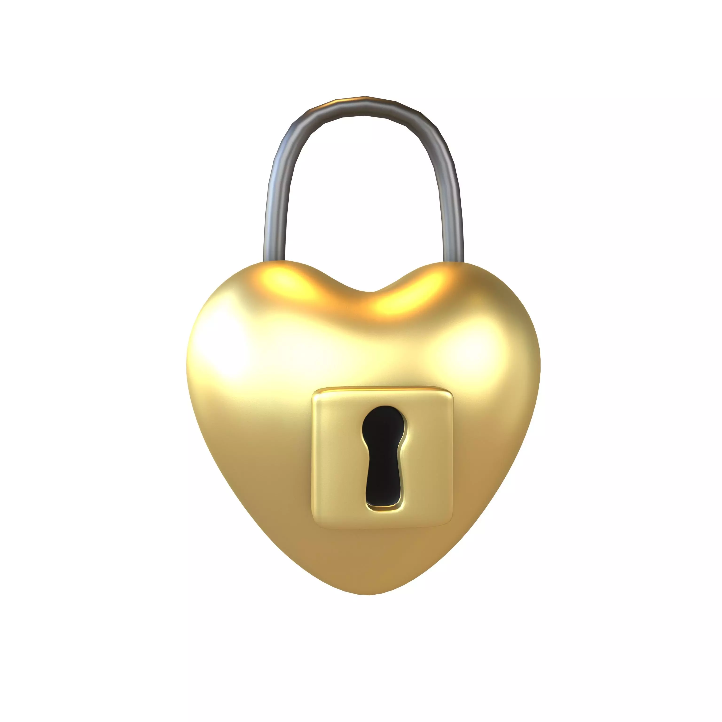 Heart Lock v1 010 Low-poly 3D model_0