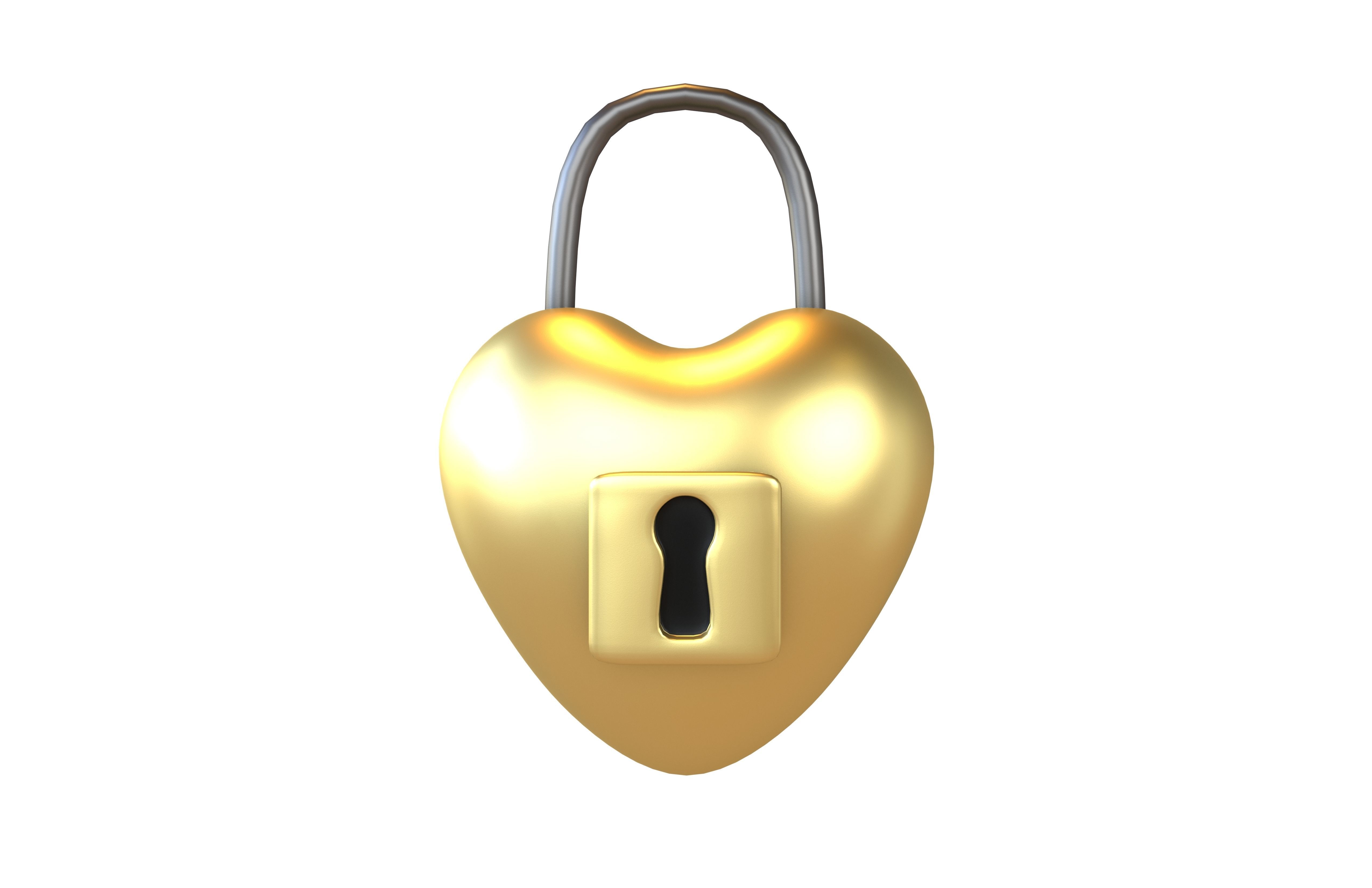 Heart Lock v1 010 Low-poly 3D model_1