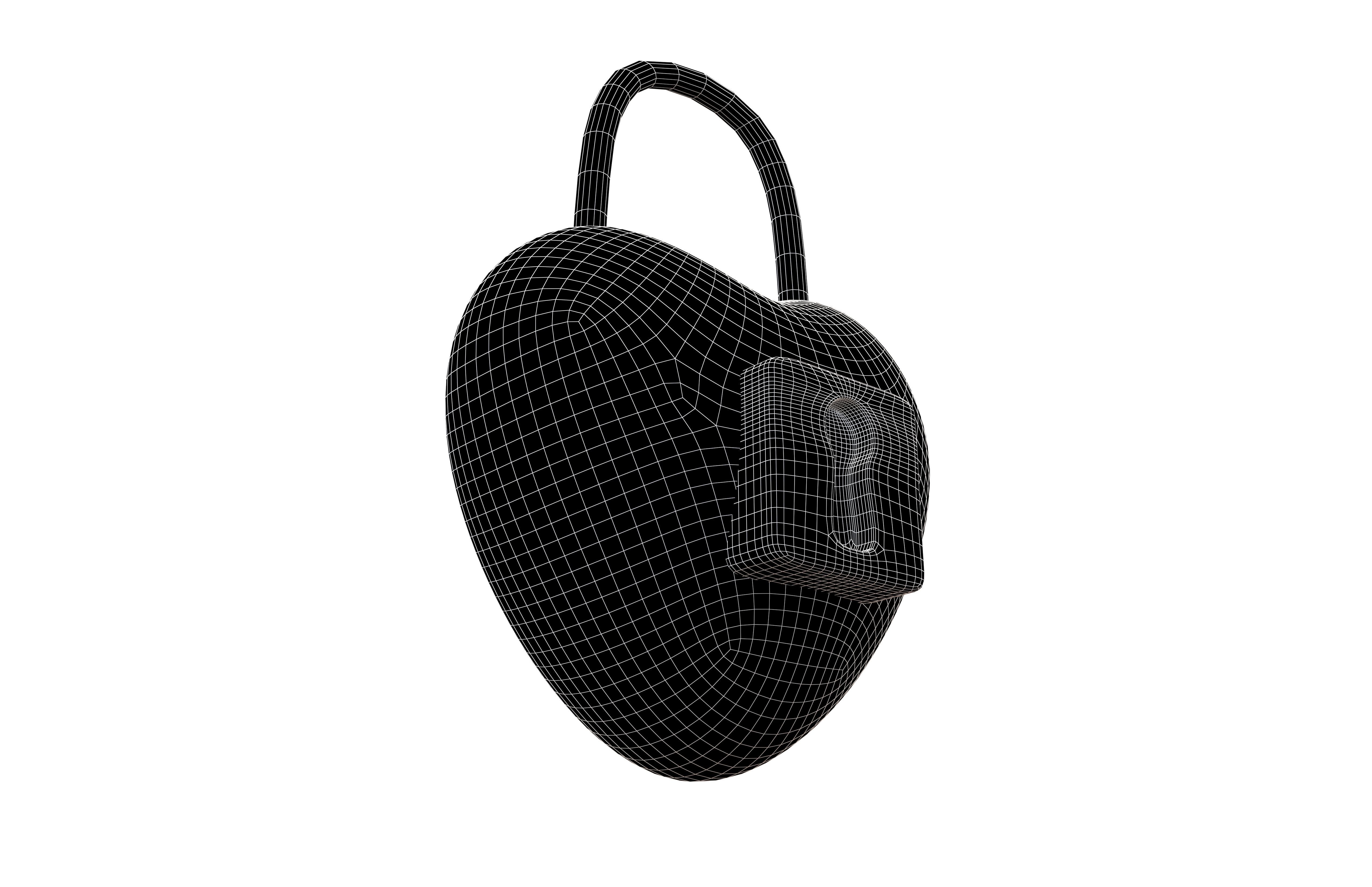 Heart Lock v1 011 Low-poly 3D model_7