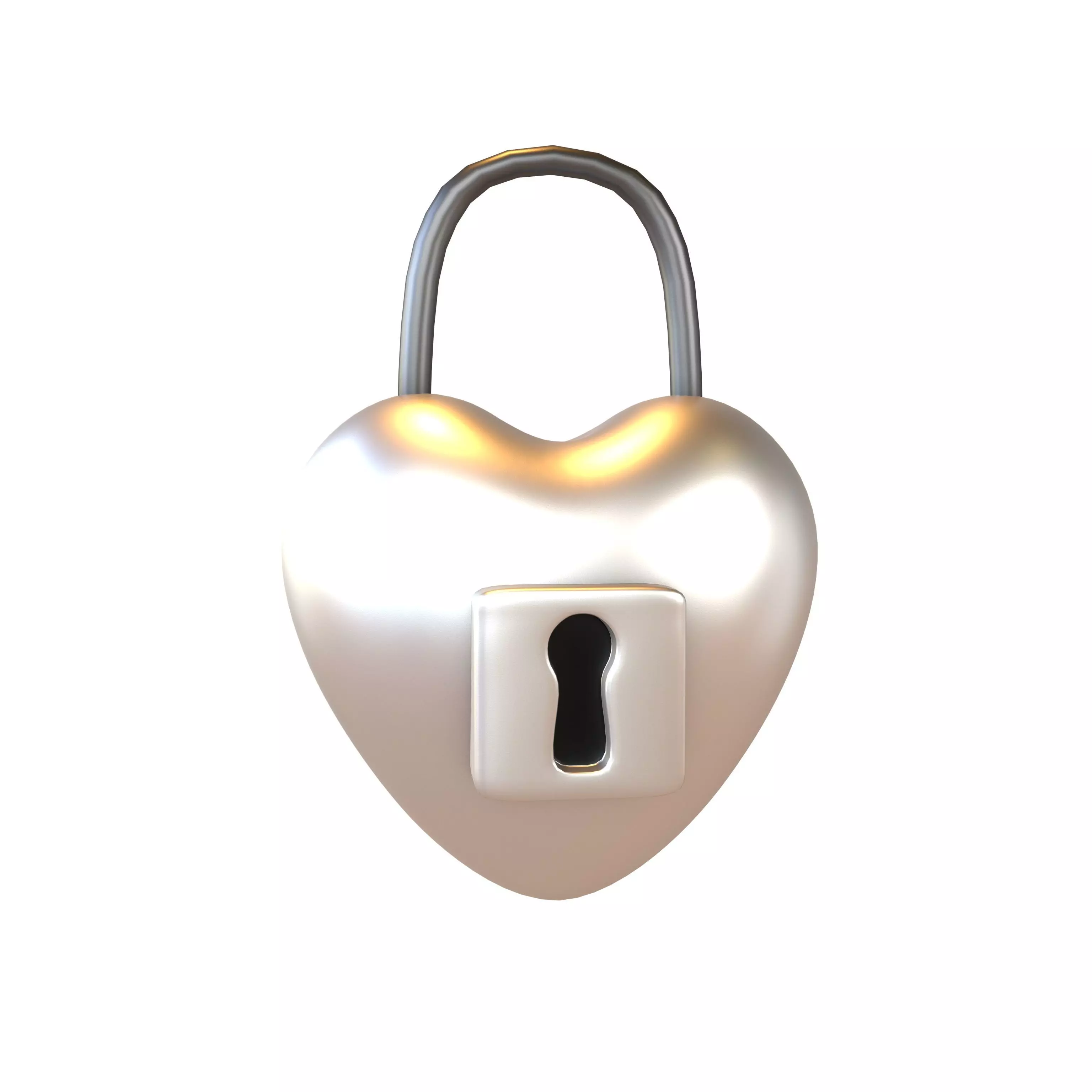 Heart Lock v1 011 Low-poly 3D model_0