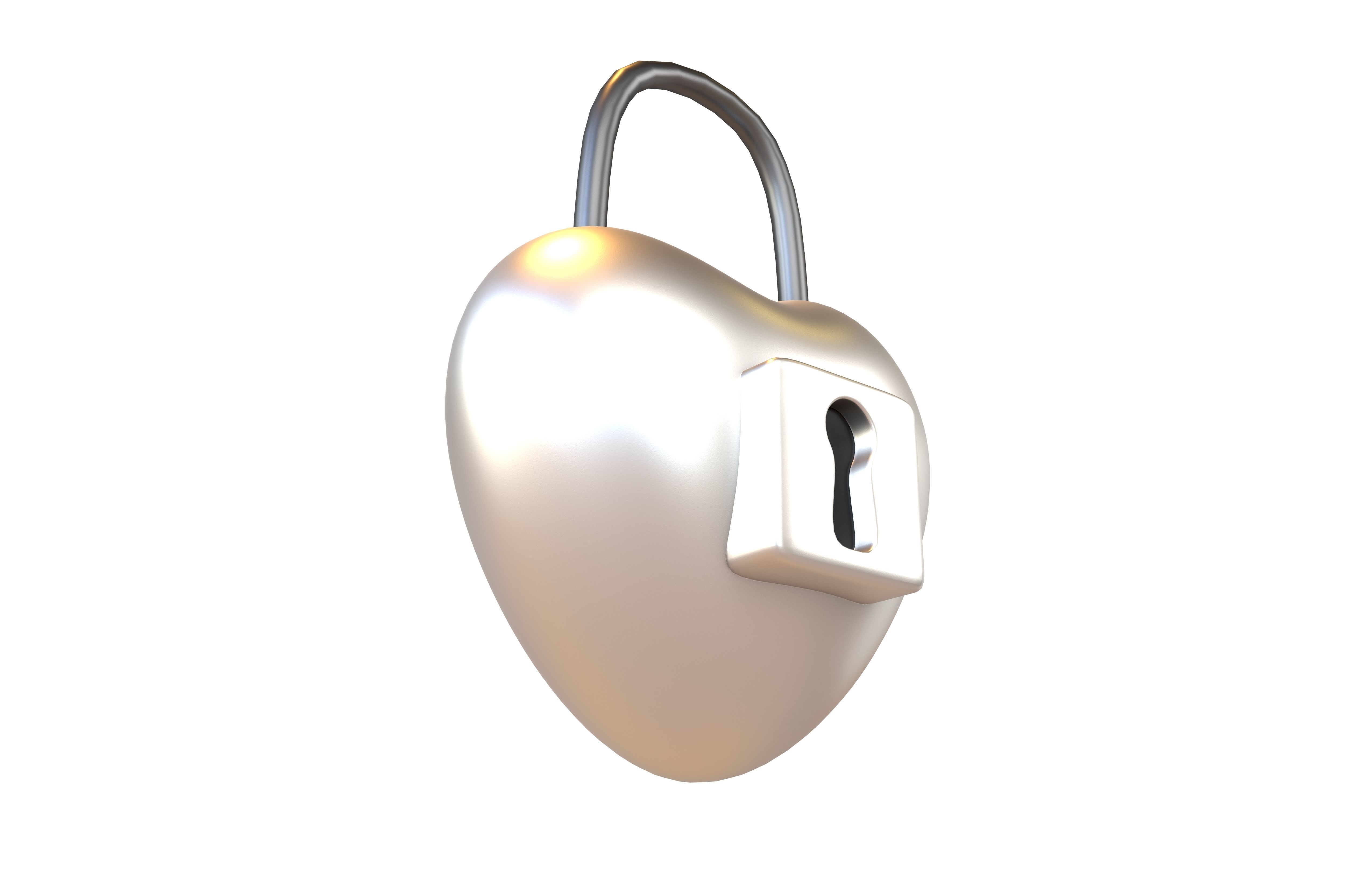 Heart Lock v1 011 Low-poly 3D model_1