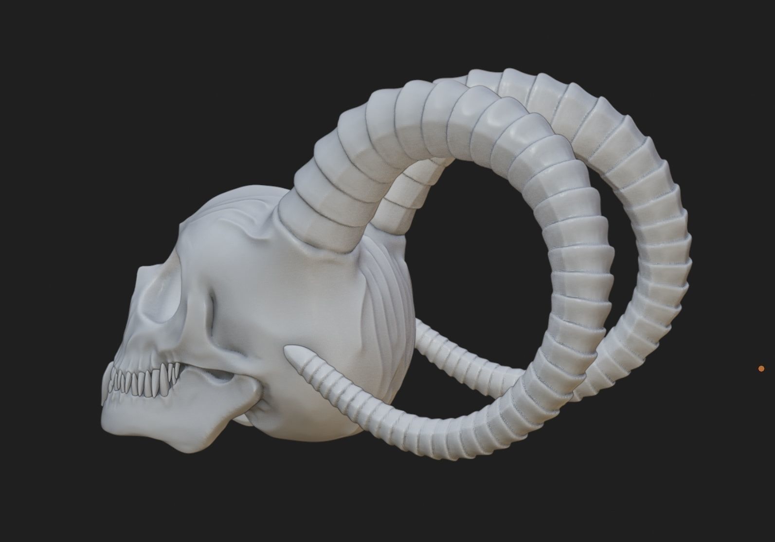 Mutated Skull Model 3D print model_5