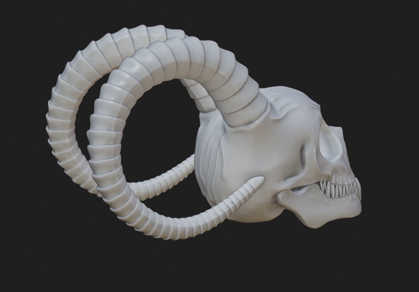 Mutated Skull Model 3D print model_3