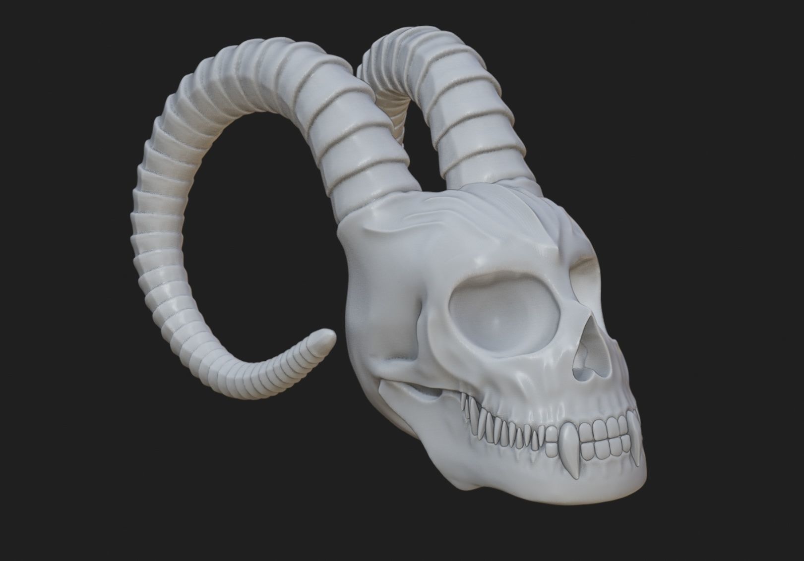 Mutated Skull Model 3D print model_2