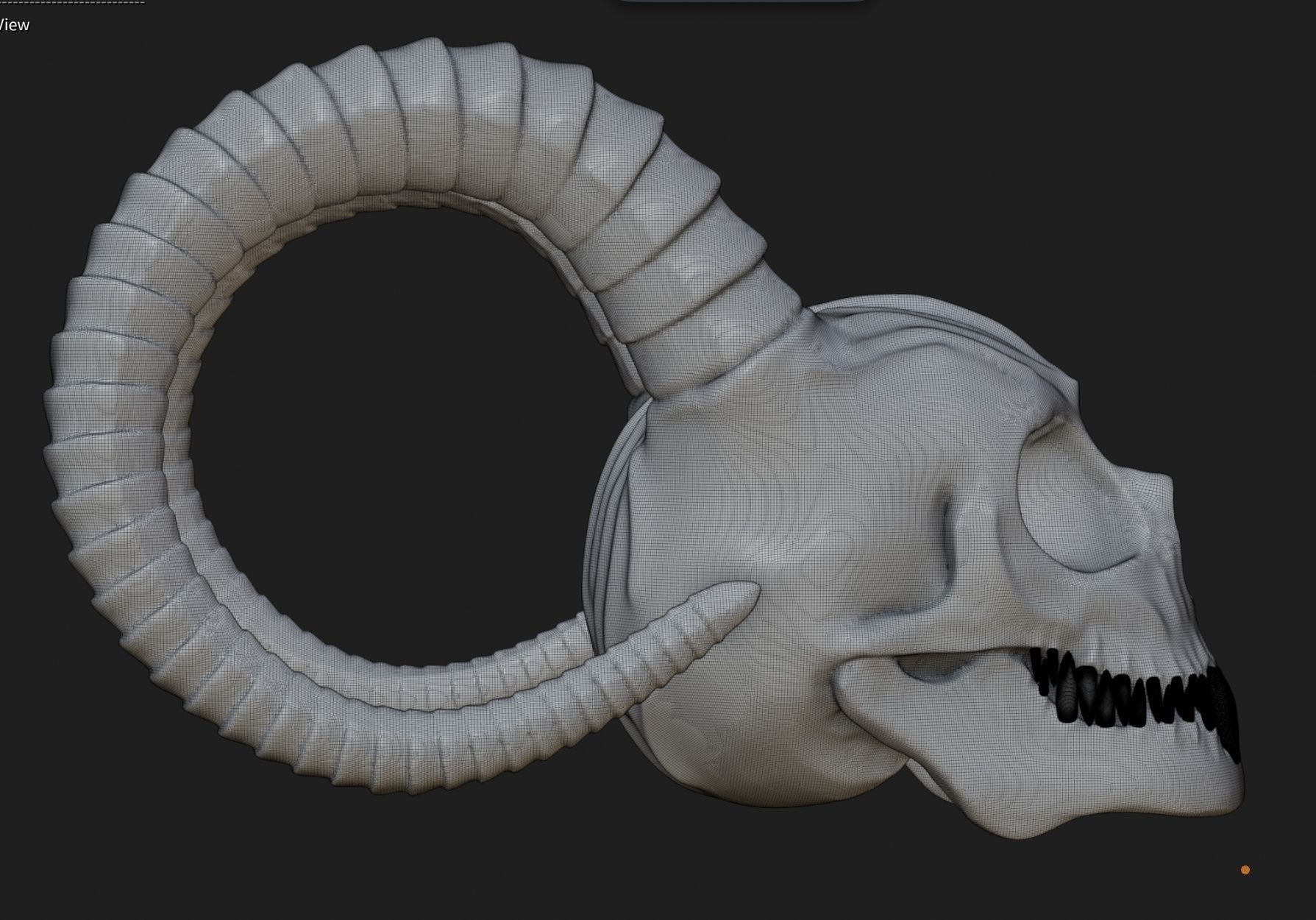 Mutated Skull Model 3D print model_7