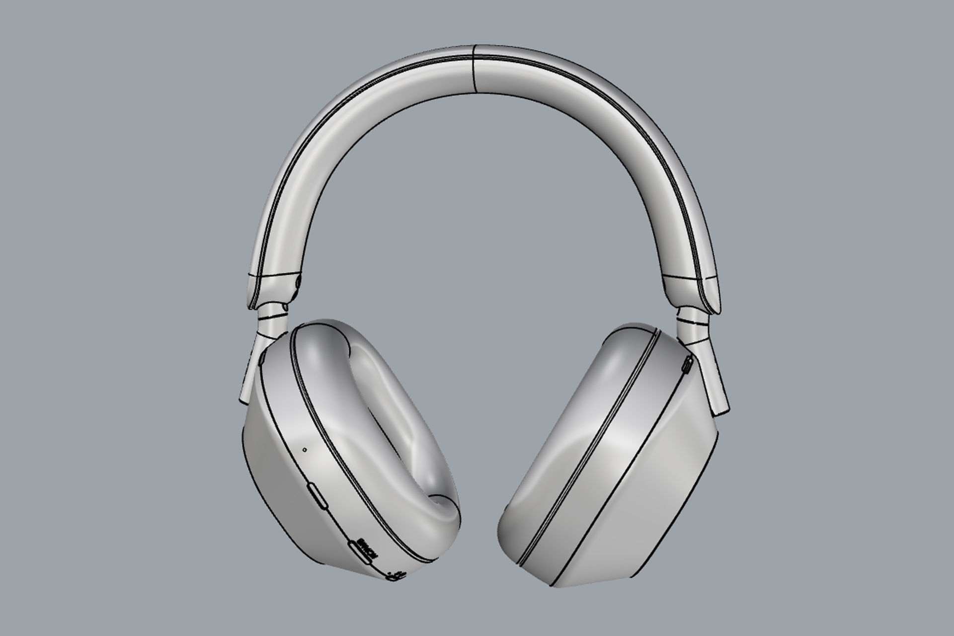 Sony WH-1000XM5 Headphone Blue 3D model_10