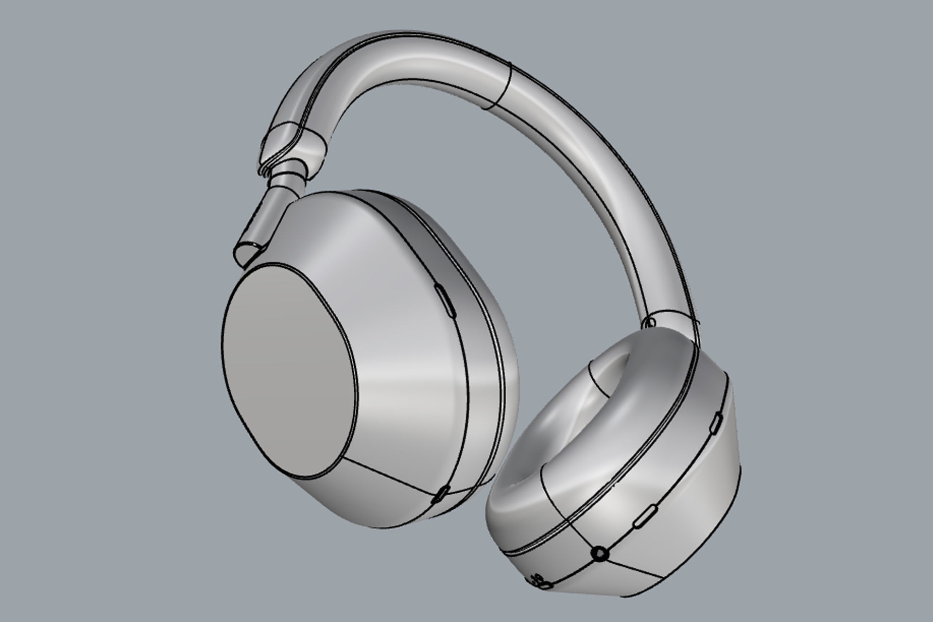 Sony WH-1000XM5 Headphone Blue 3D model_11