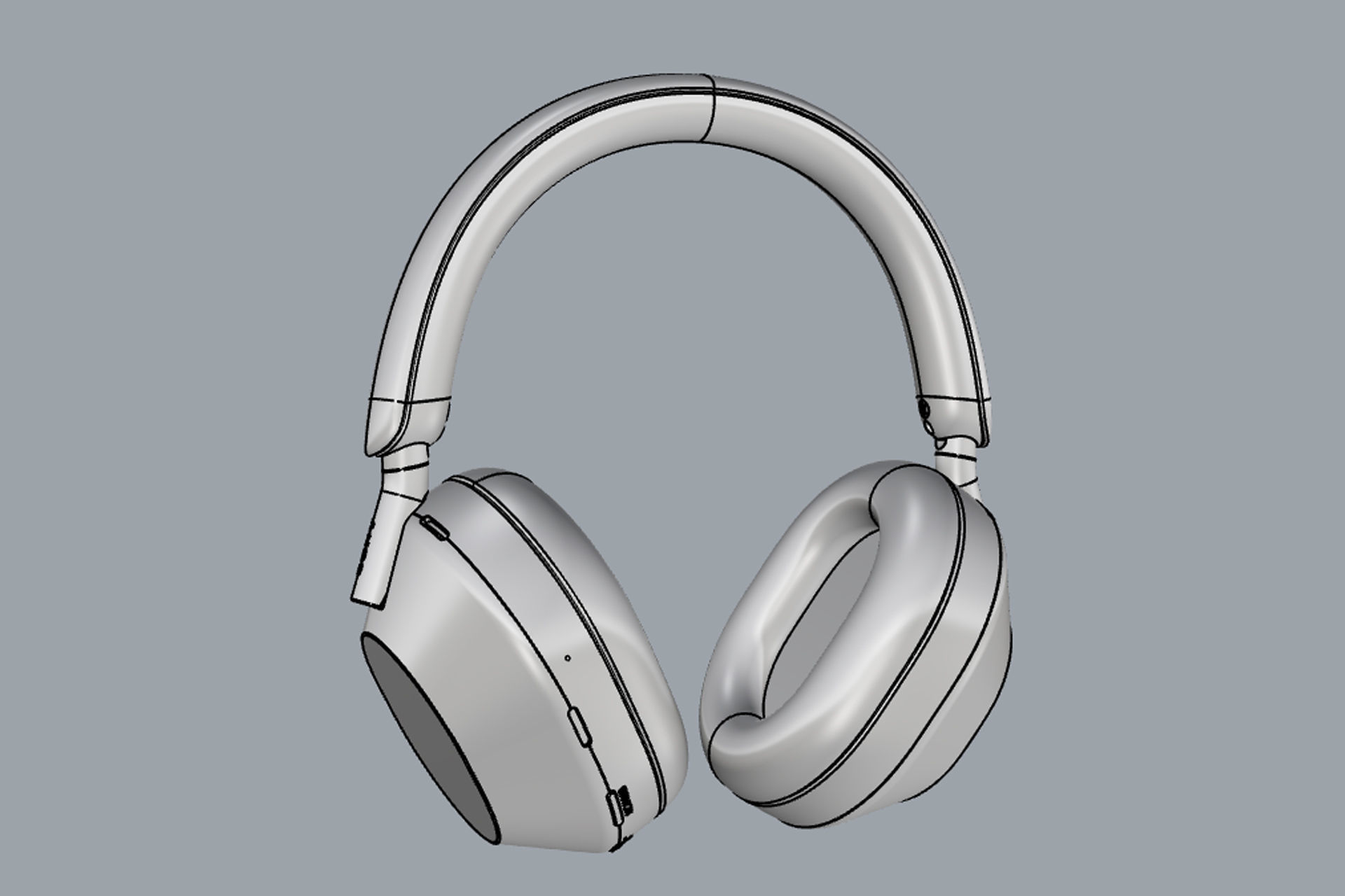 Sony WH-1000XM5 Headphone Blue 3D model_7